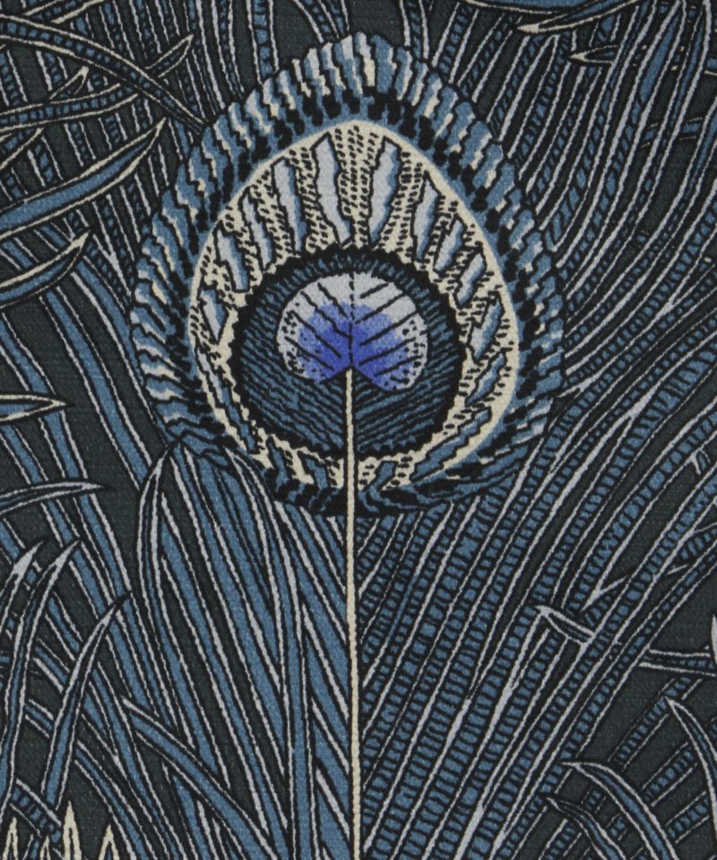 Hera Feather Vintage Velvet in Lapis - Indoor