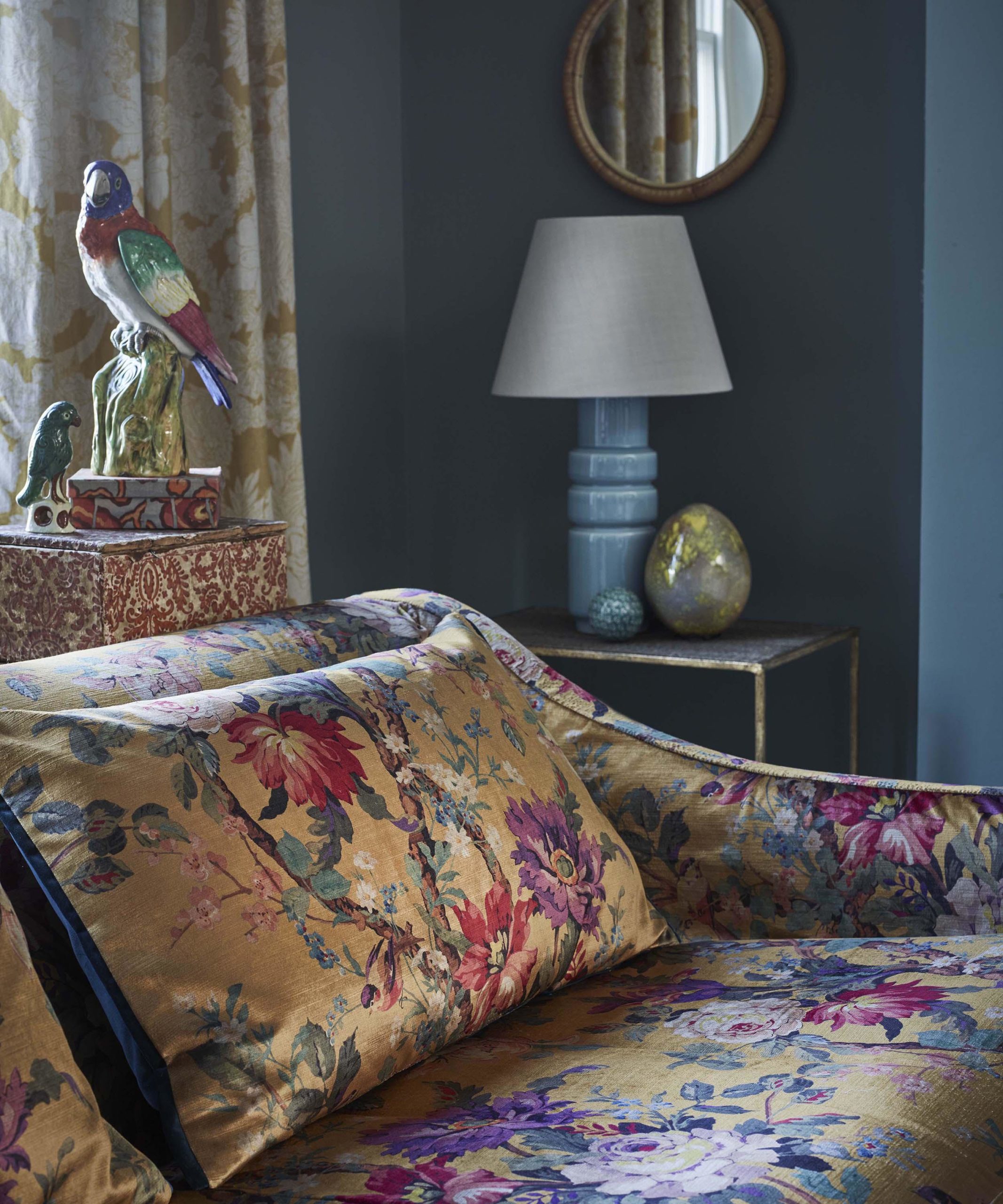 Lady Kristina Rose Vintage Velvet in Lichen - Indoor | Liberty Fabrics