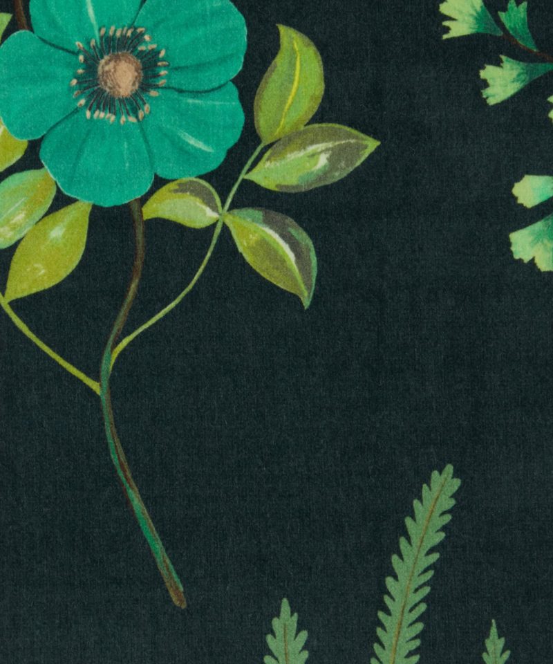 Botanical Flora Wellington Velvet in Jade - Indoor