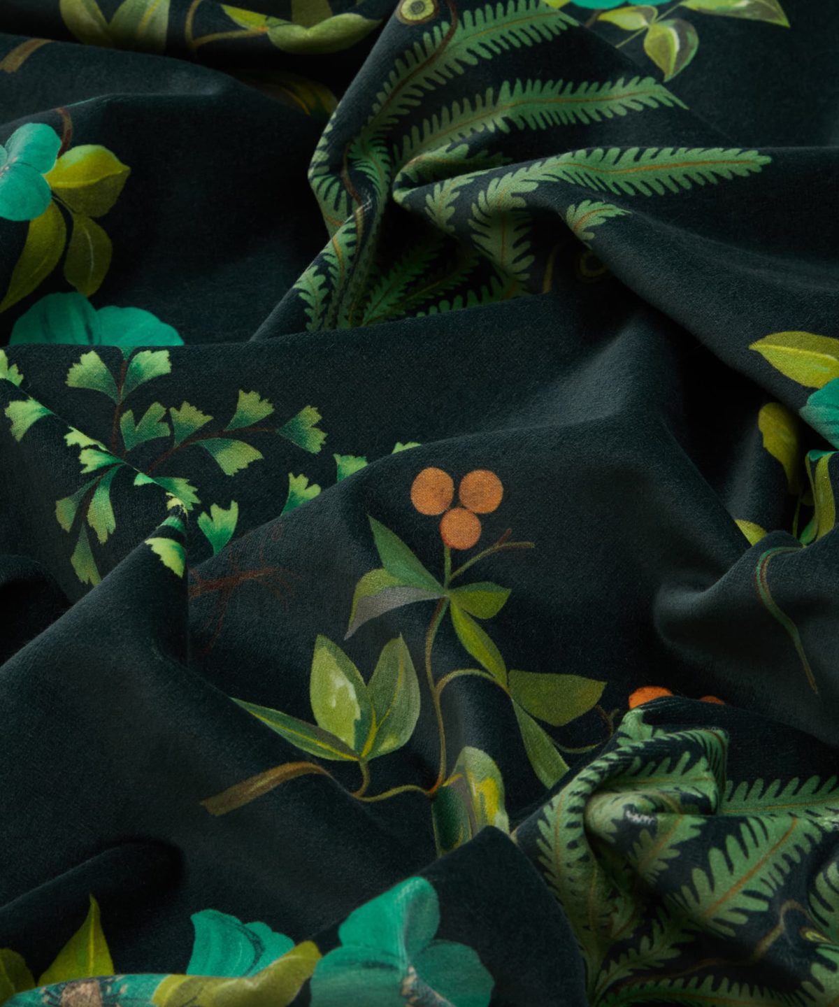 Botanical Flora Wellington Velvet in Jade - Indoor - Image 4