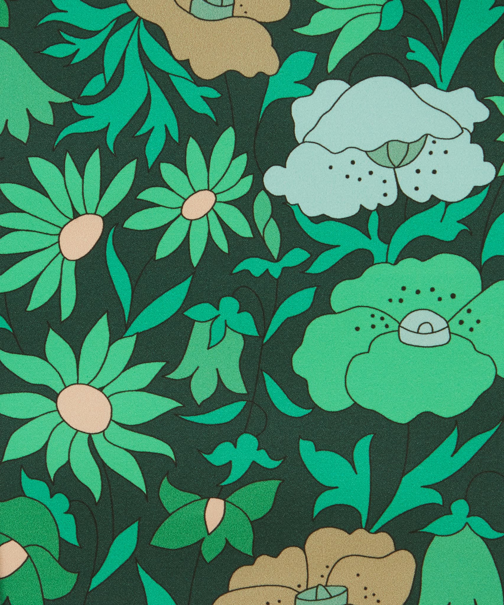 Poppy Meadowfield Cotton Sateen in Jade - Indoor