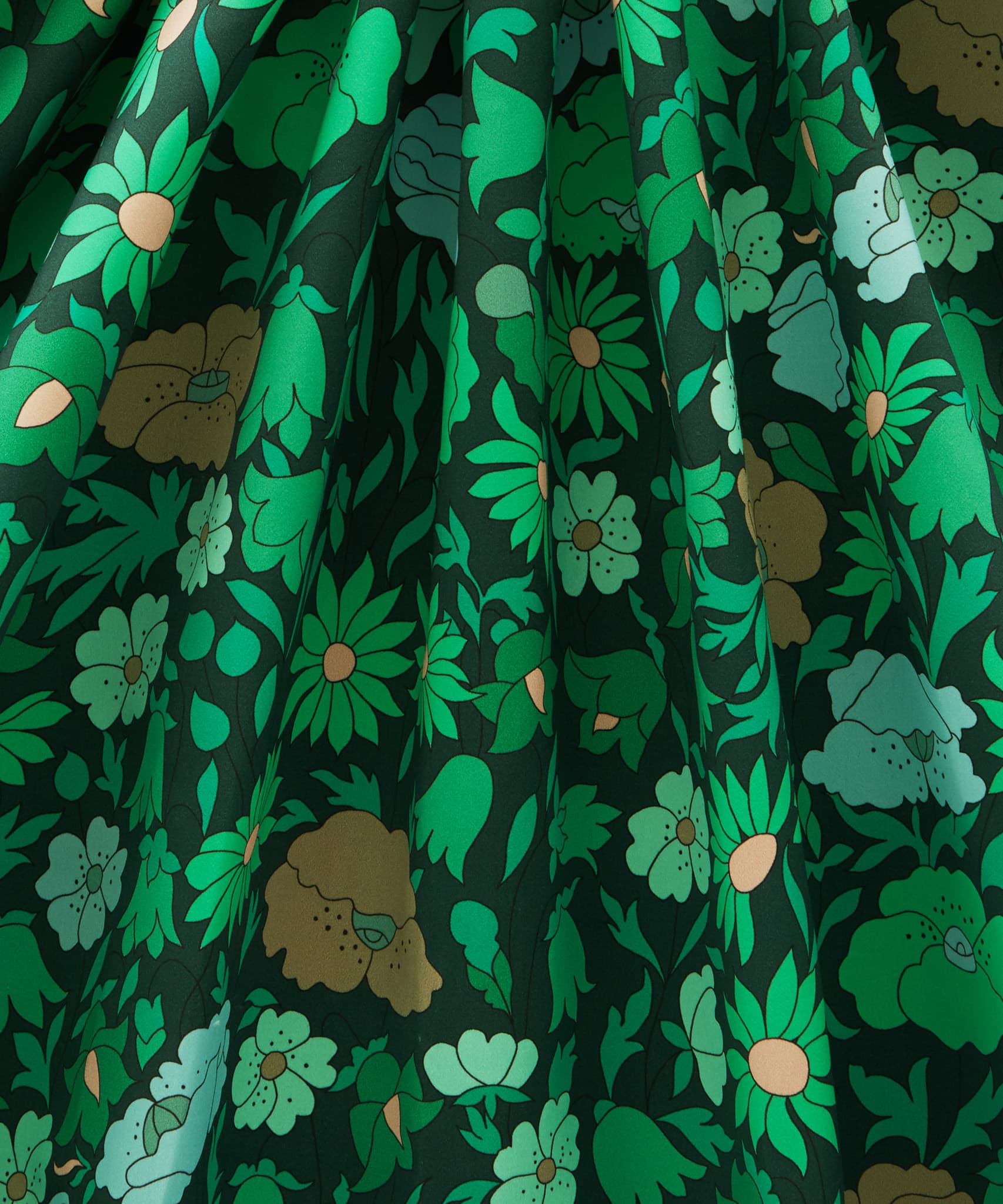 Poppy Meadowfield Cotton Sateen in Jade - Indoor - Image 3