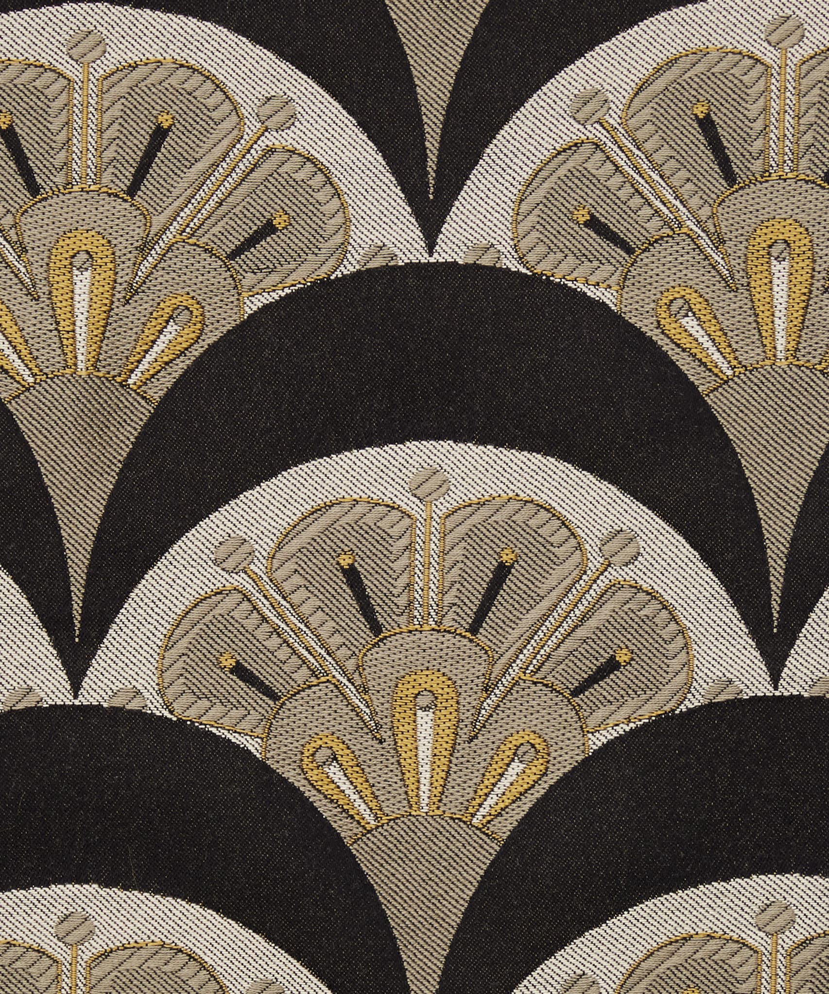 Deco Scallop Multi Jacquard in Pewter Dark - Indoor