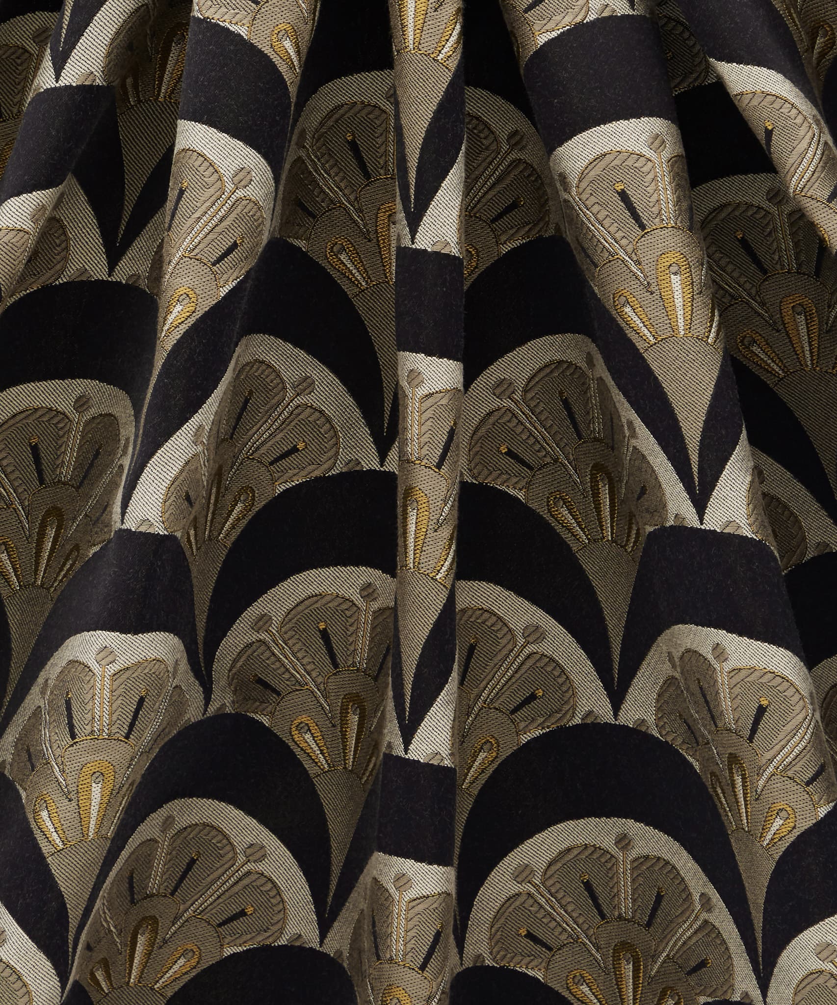 Deco Scallop Multi Jacquard in Pewter Dark - Indoor - Image 3
