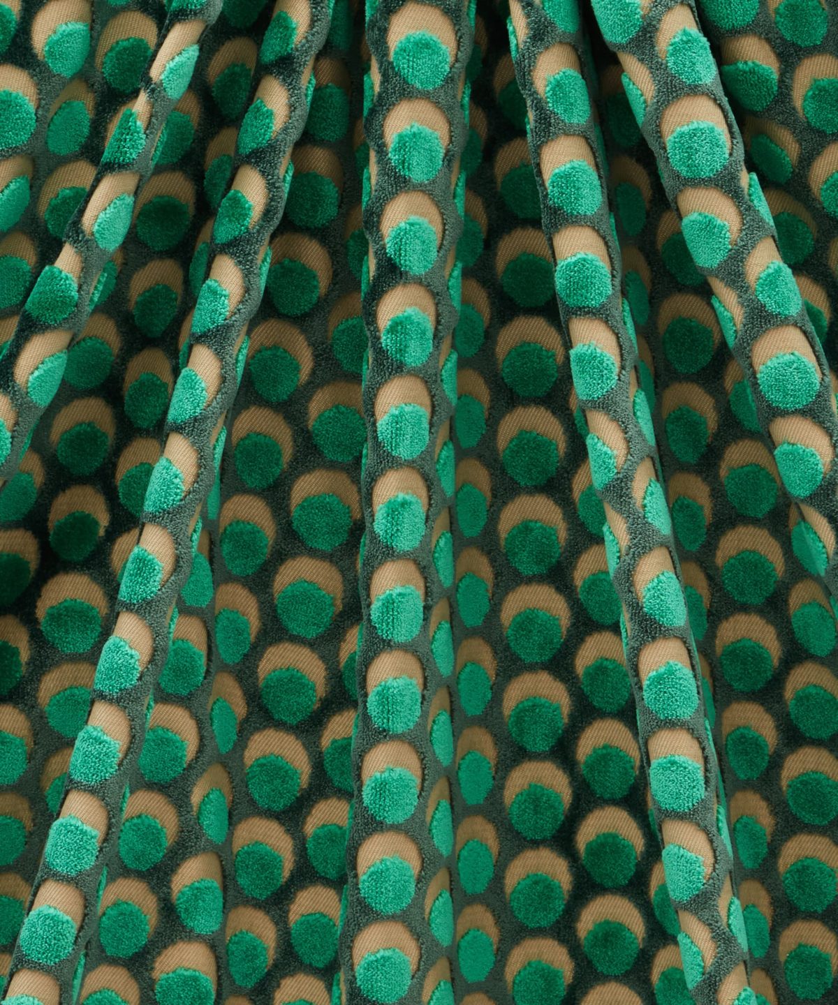 Ottoman Spot Cut Velvet in Jade - Indoor - Image 3