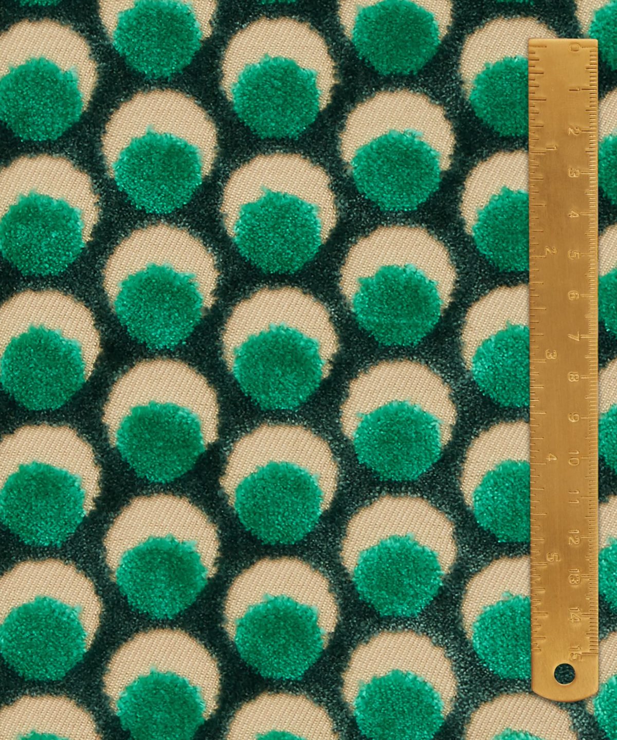 Ottoman Spot Cut Velvet in Jade - Indoor - Image 5