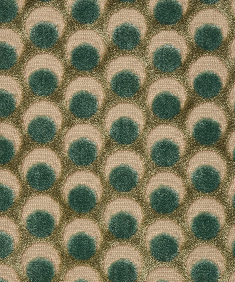 Ottoman Spot Cut Velvet in Lichen - Indoor