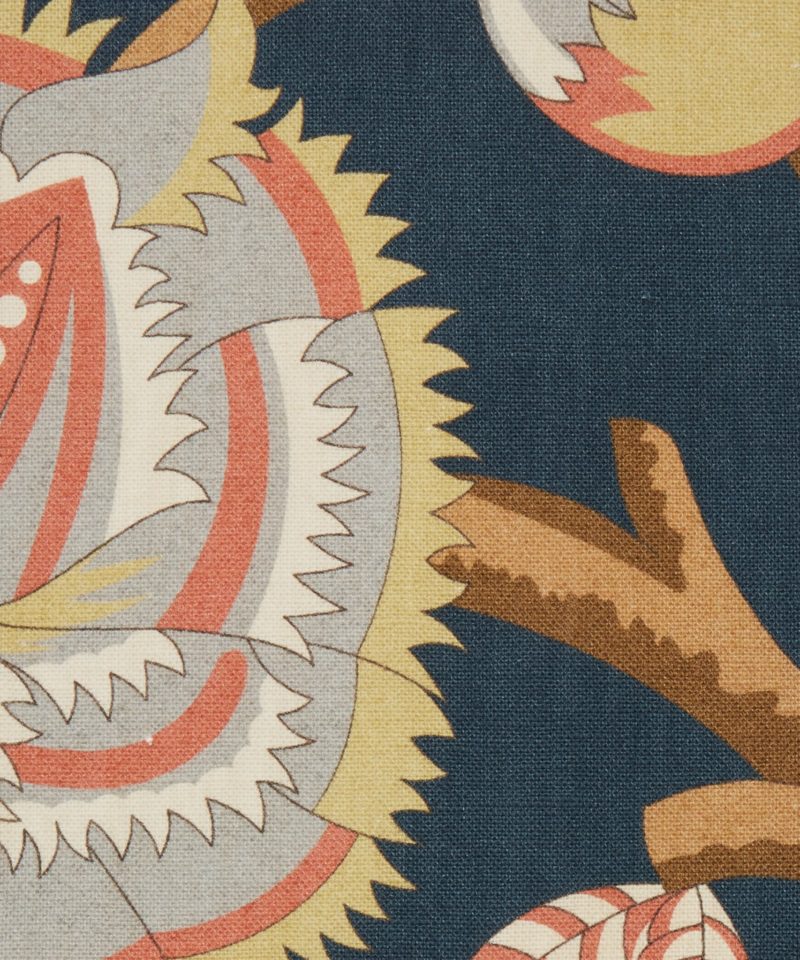 Palampore Trail Landsdowne Linen in Pewter Blue - Indoor