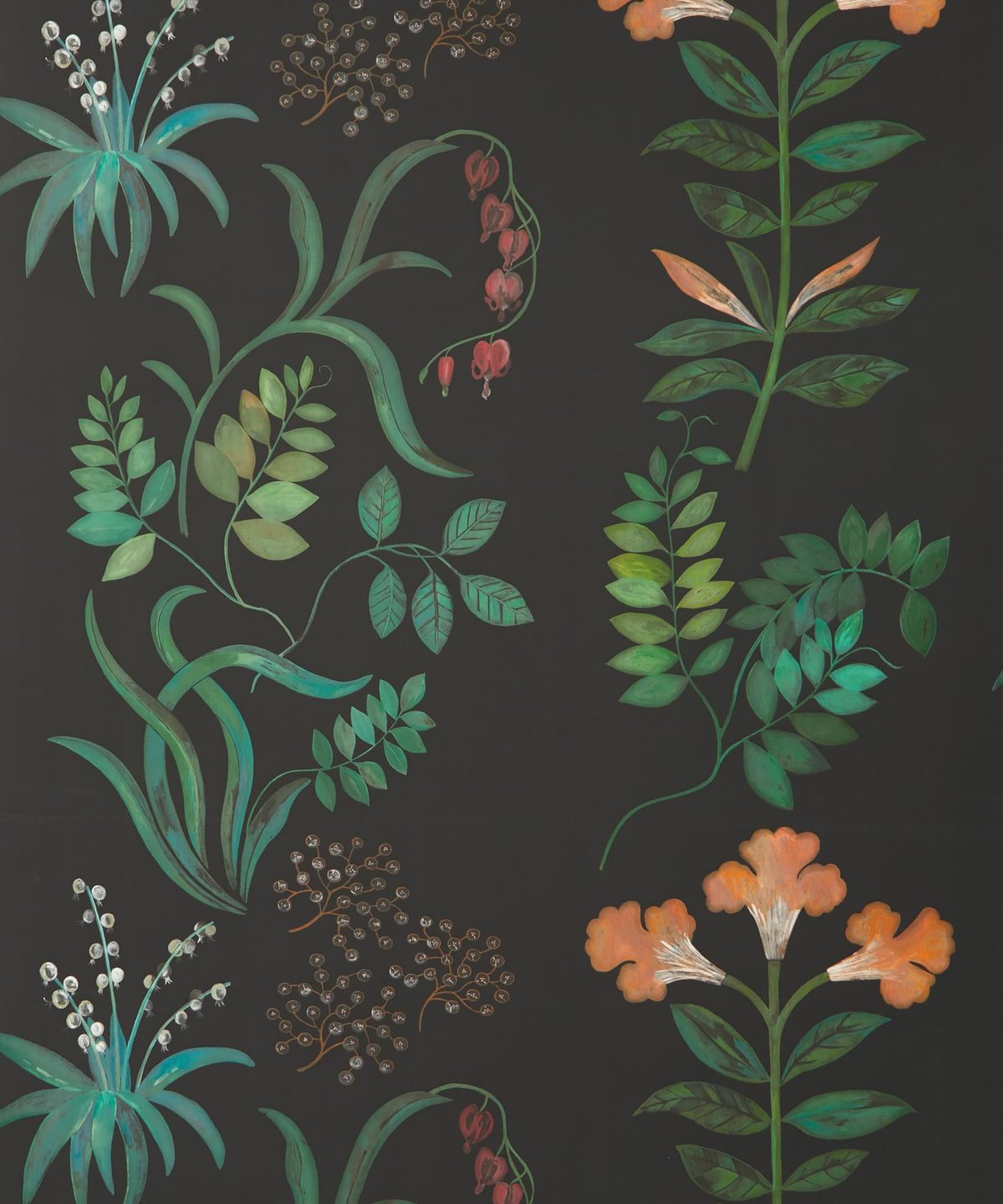 Botanical Stripe Wallpaper in Jade - Image 3