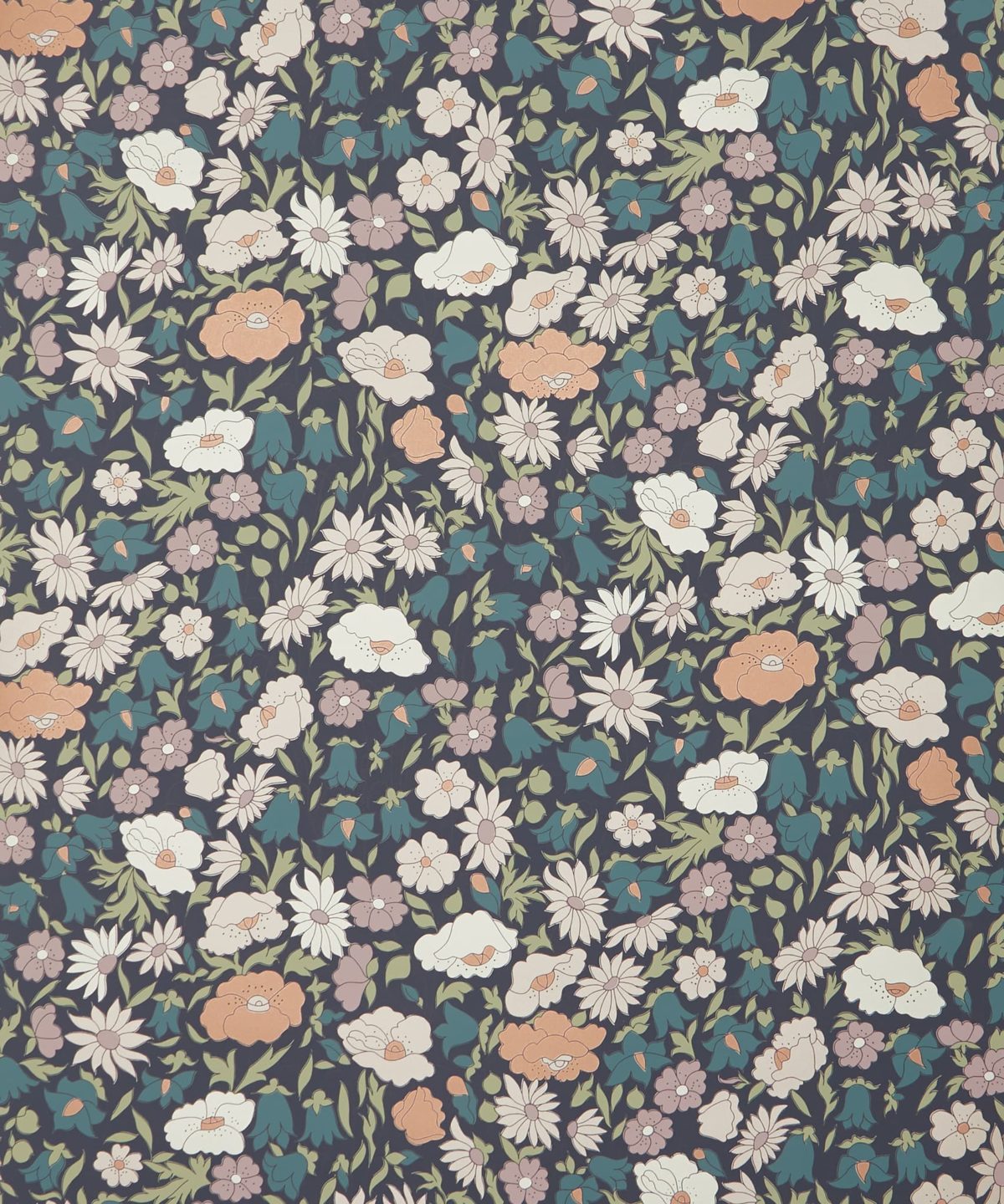 Poppy Meadowfield Wallpaper in Pewter Blue - Image 3