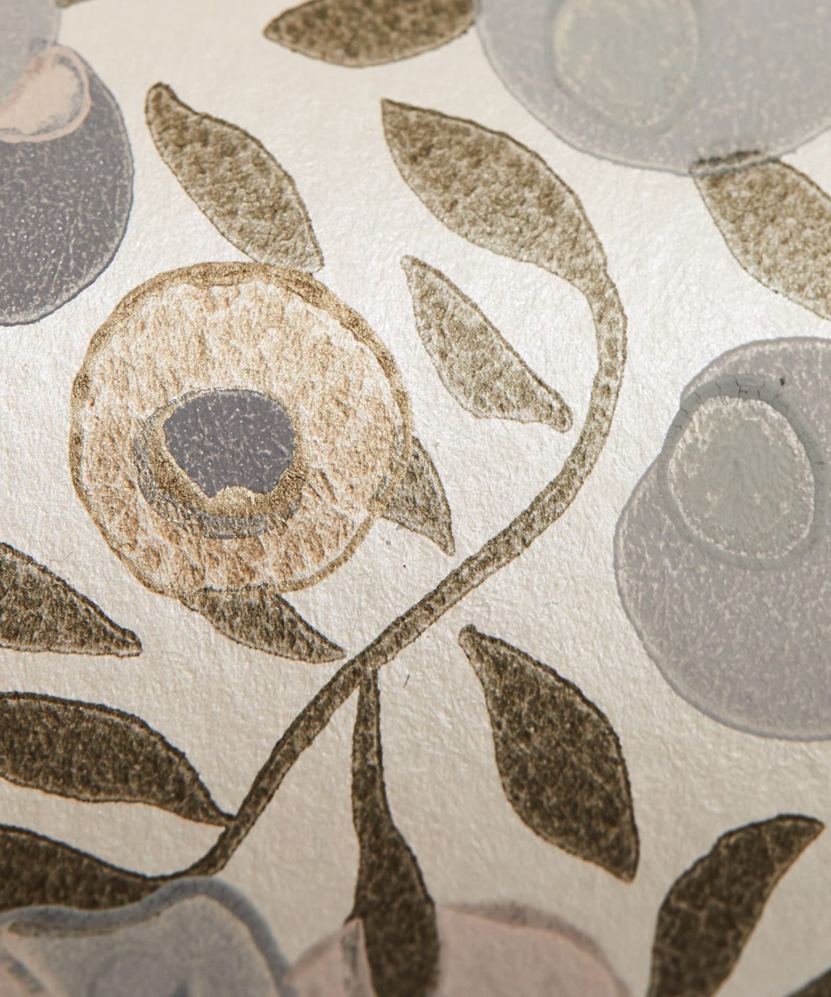 Wiltshire Blossom Wallpaper in Pewter Gold - Image 4