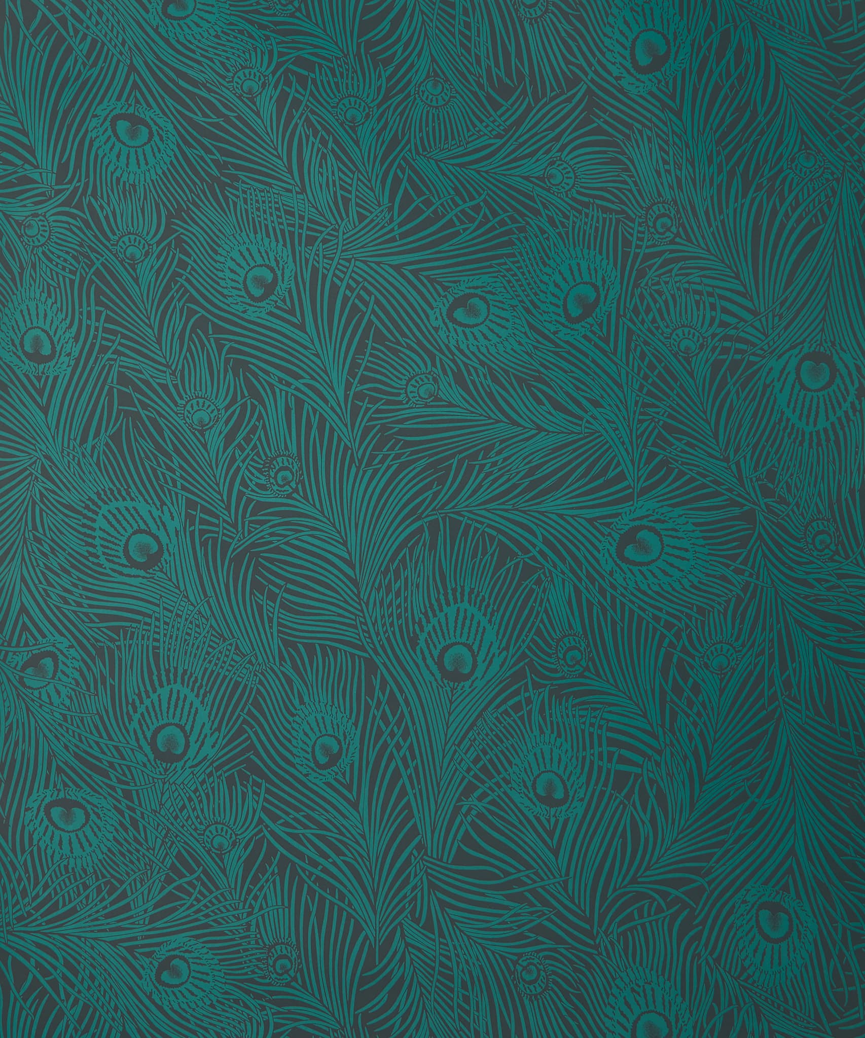 Hera Plume Wallpaper in Jade - Image 3