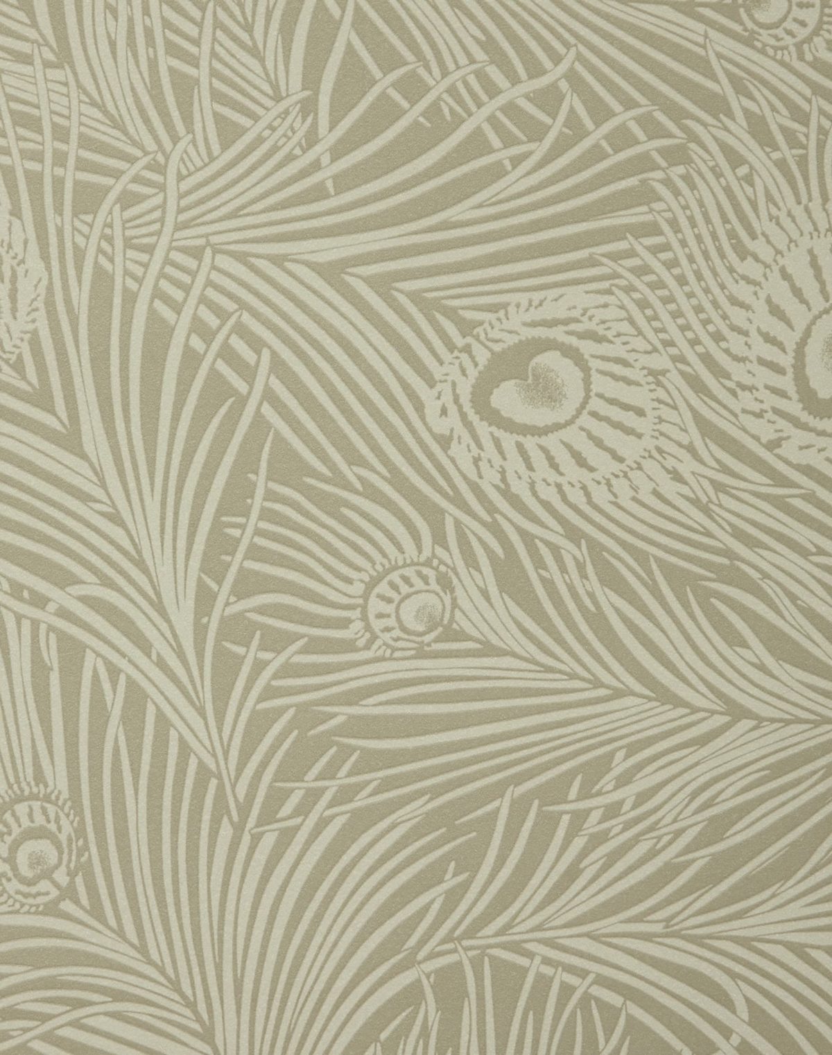 Hera Plume Wallpaper in Lichen