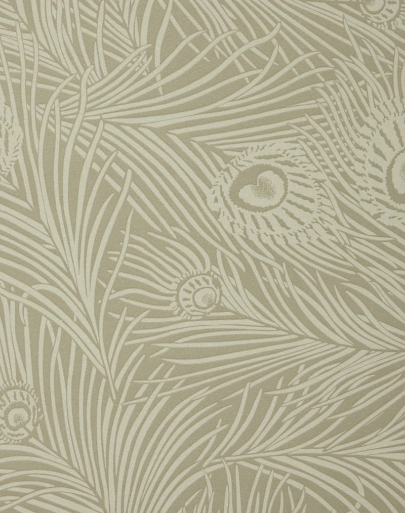 Hera Plume Wallpaper in Lichen