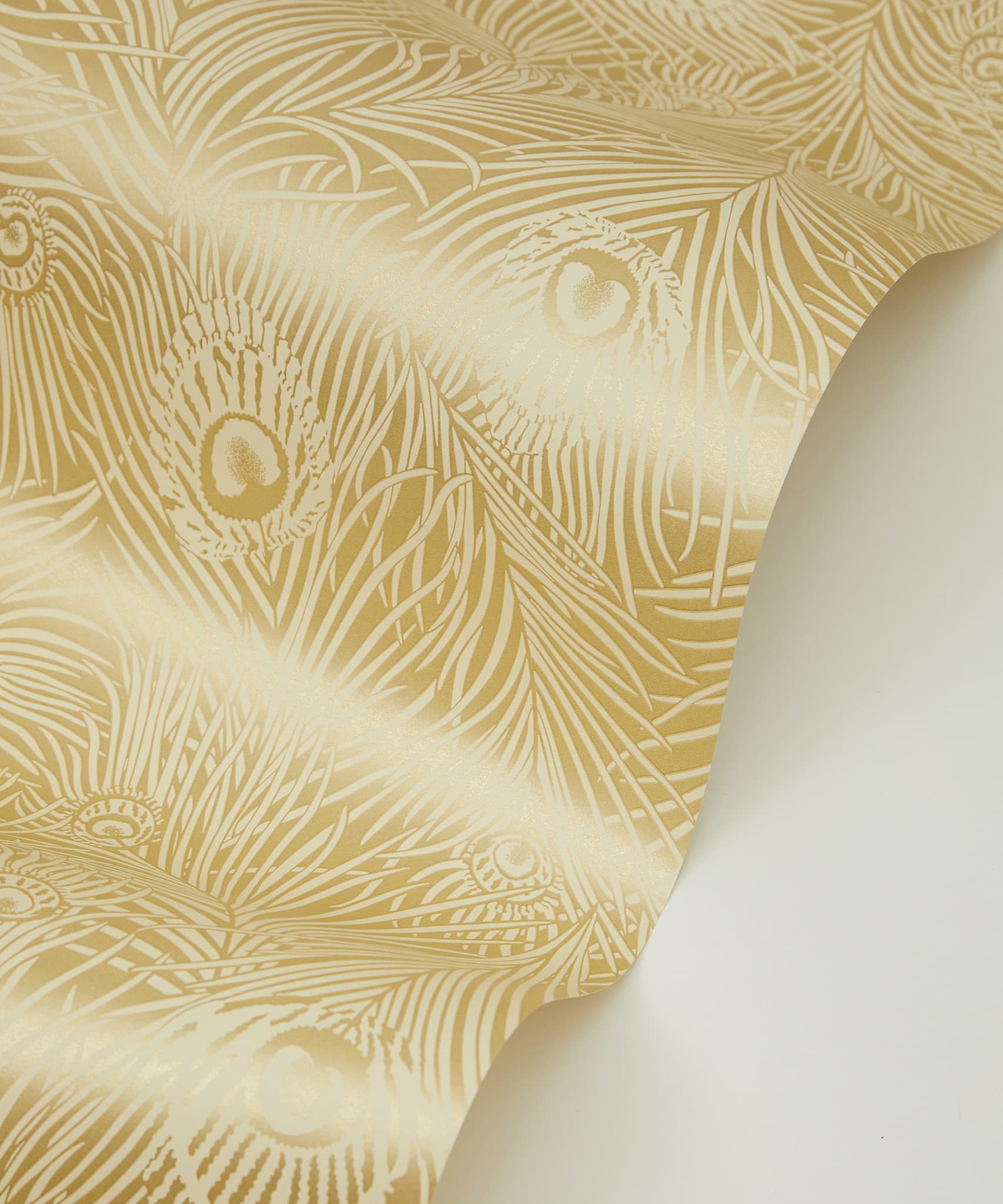 Hera Plume Wallpaper in Pewter Gold - Image 2