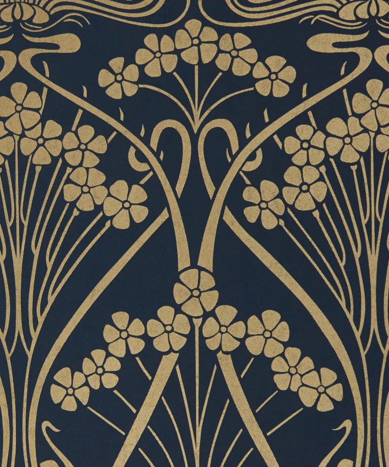 Ianthe Mono Wallpaper in Lapis