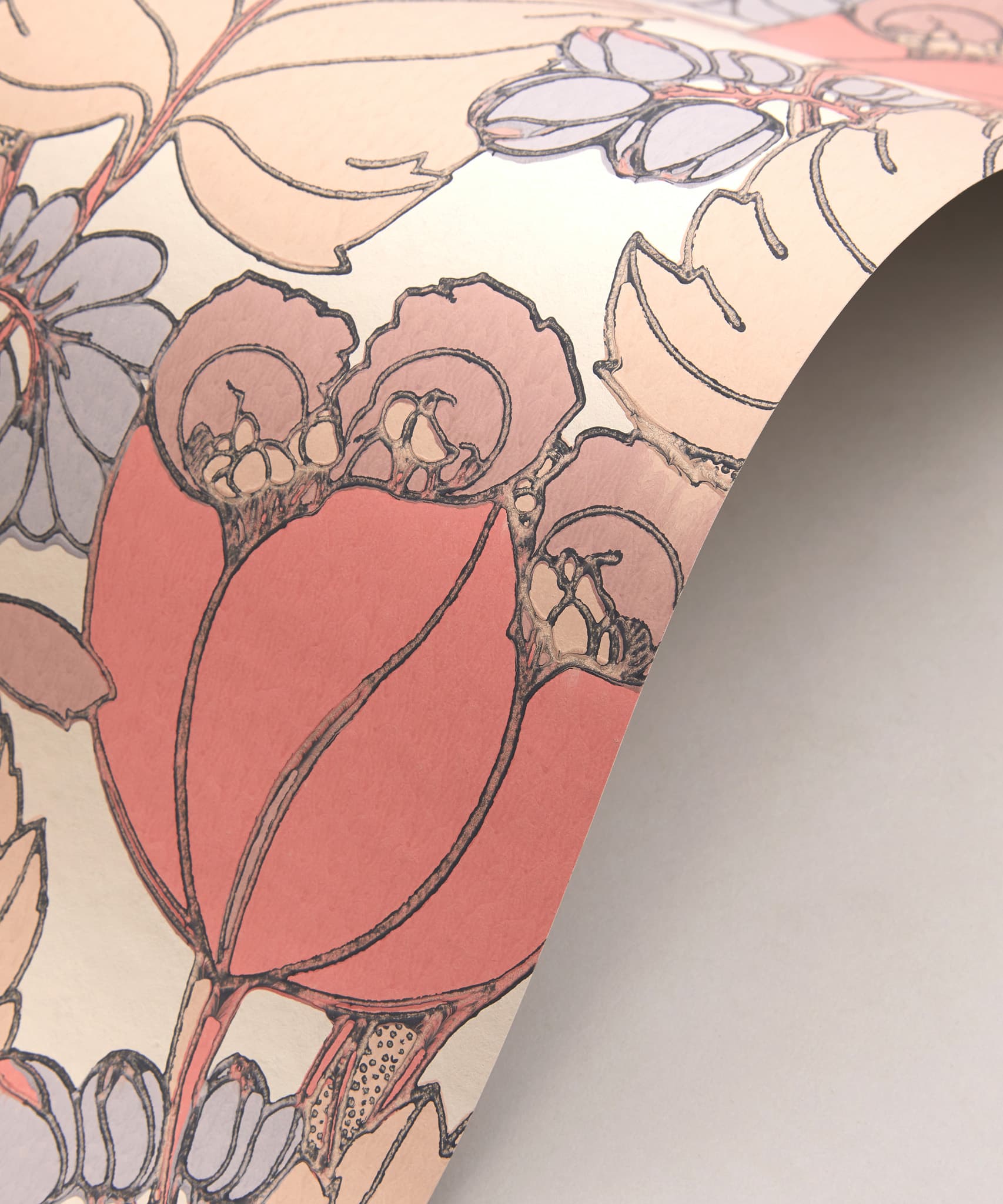 Regency Tulip Wallpaper in Lacquer - Image 2