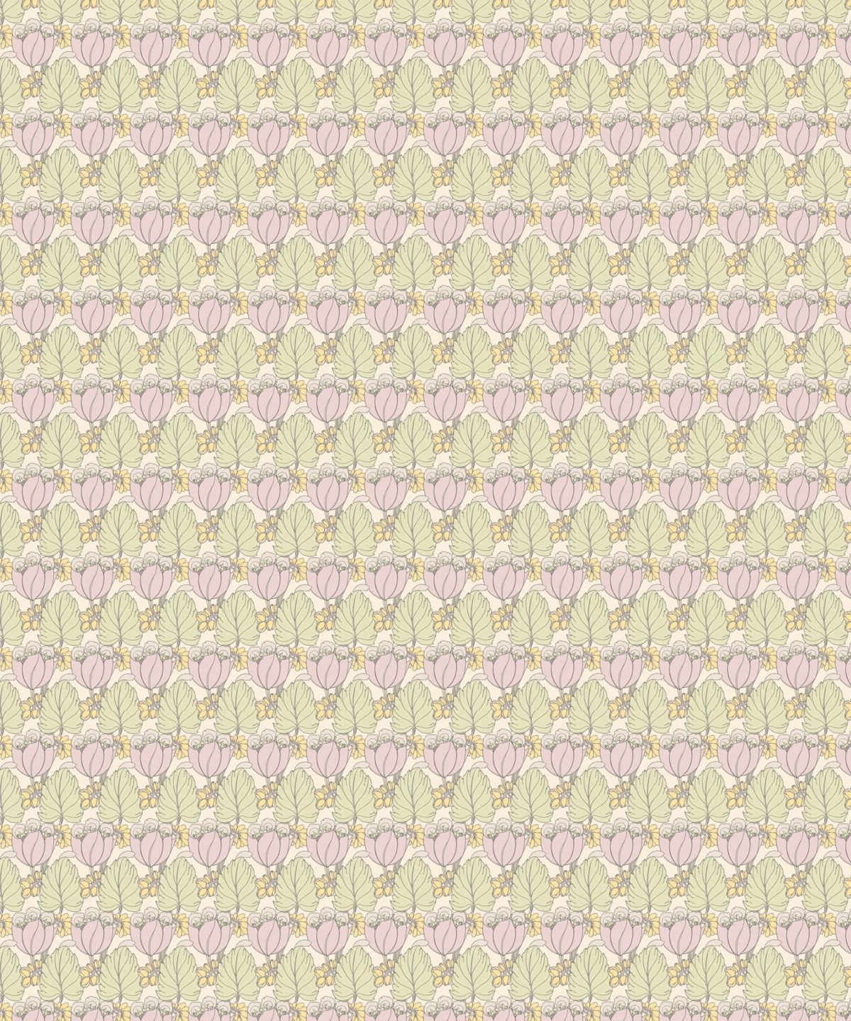 Regency Tulip Wallpaper in Lichen - Image 5