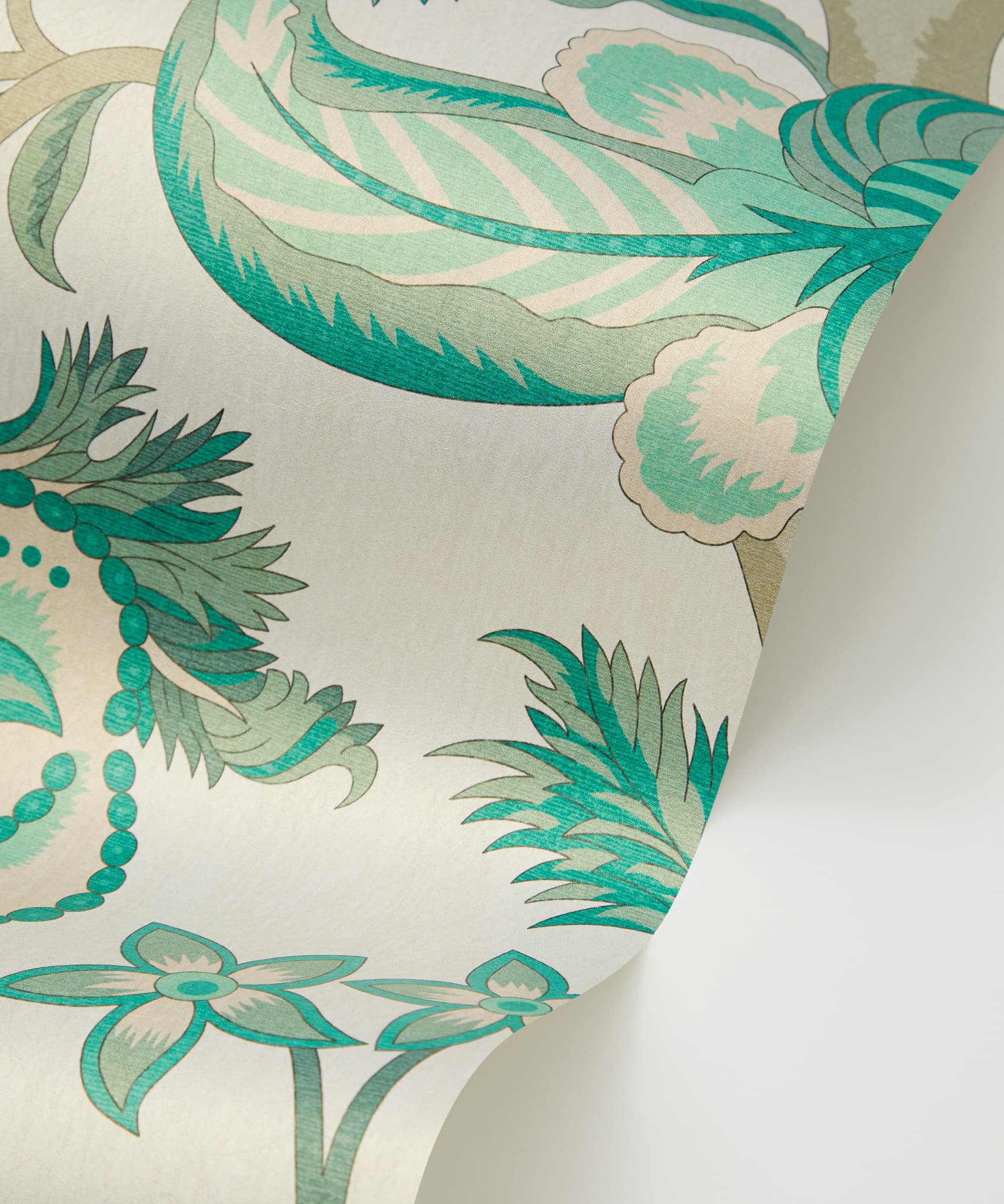 Palampore Trail Wallpaper in Jade - Image 2