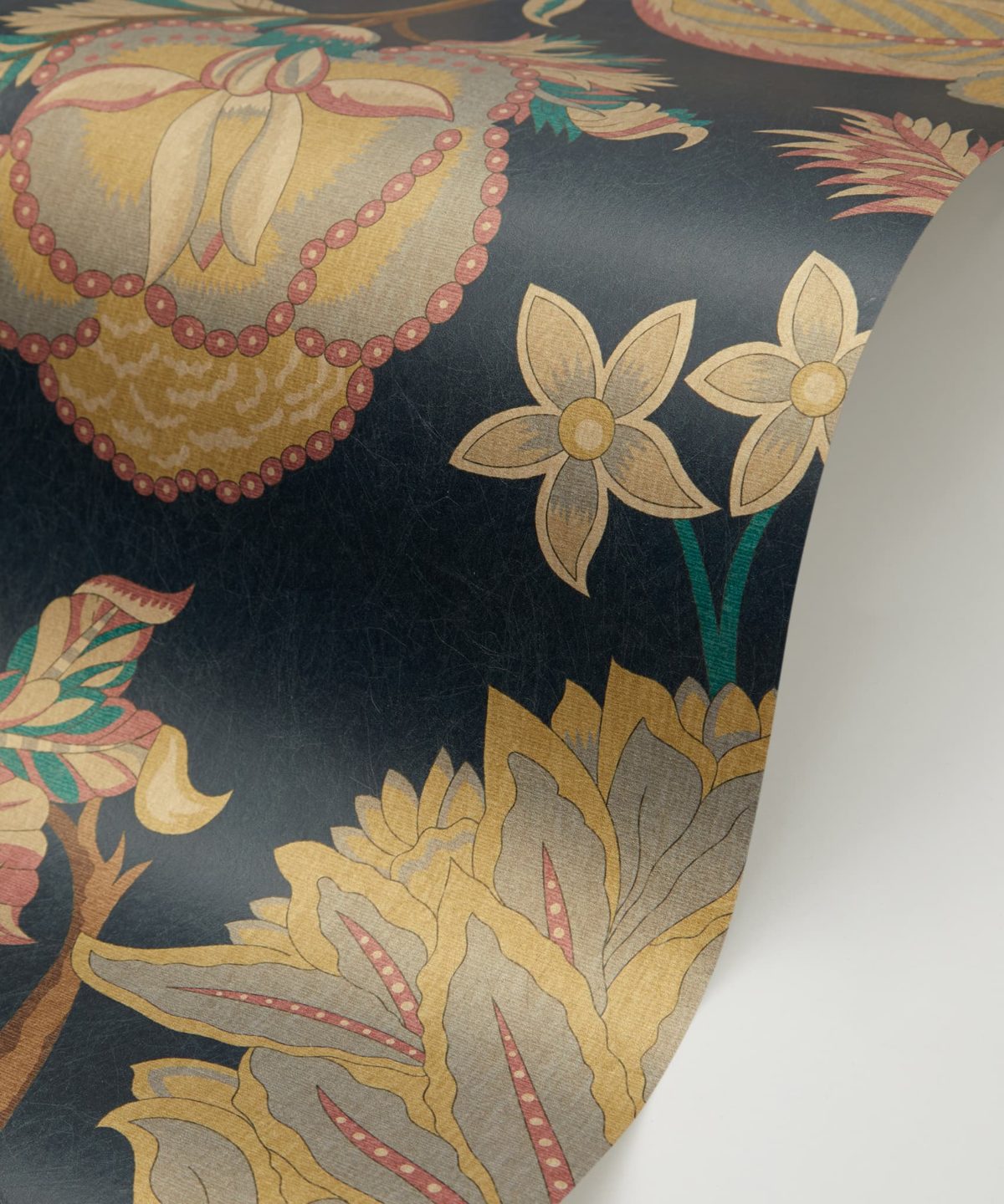 Palampore Trail Wallpaper in Pewter Blue - Image 2