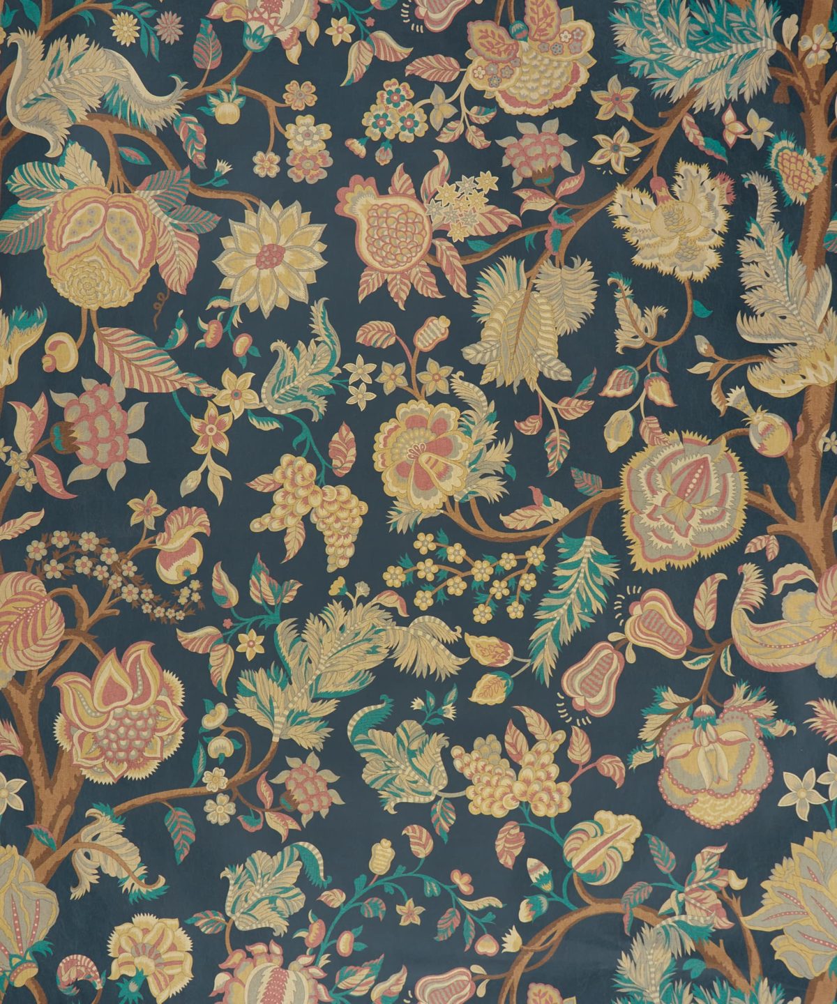 Palampore Trail Wallpaper in Pewter Blue - Image 3