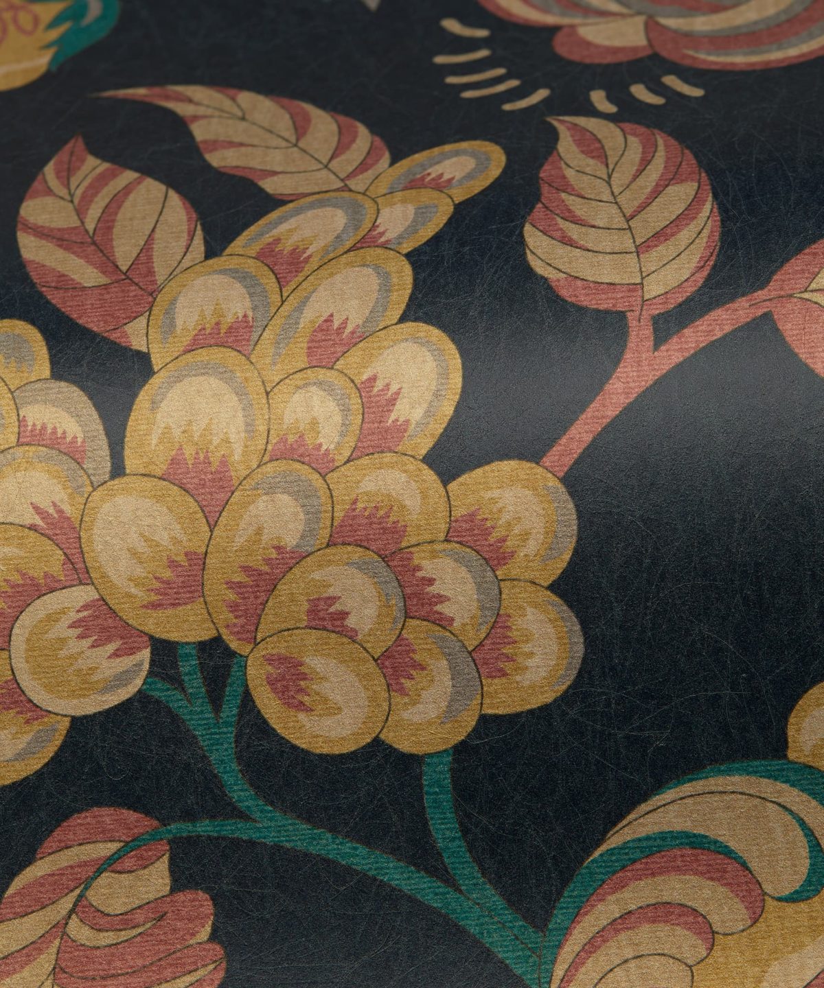 Palampore Trail Wallpaper in Pewter Blue - Image 4