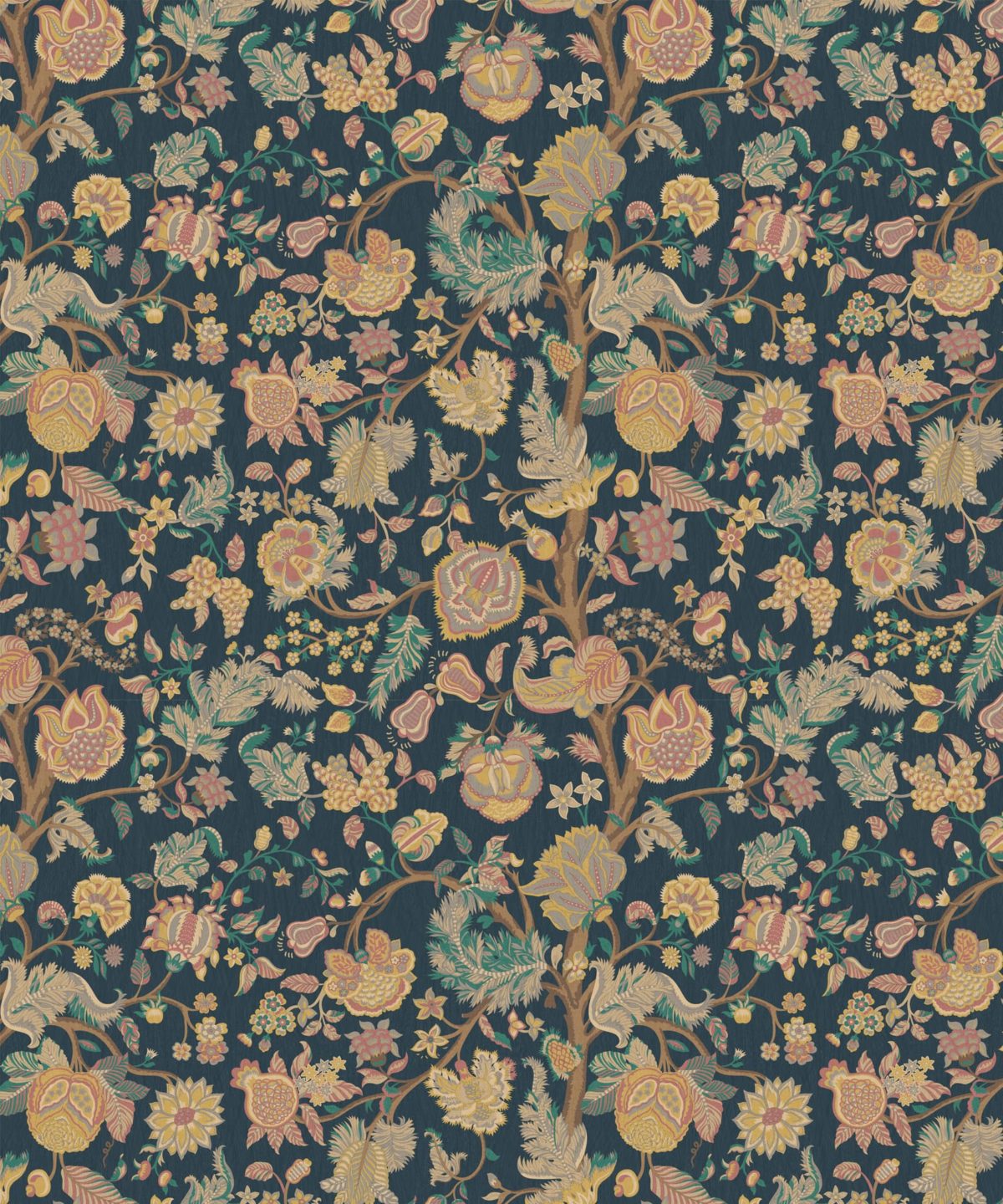 Palampore Trail Wallpaper in Pewter Blue - Image 5