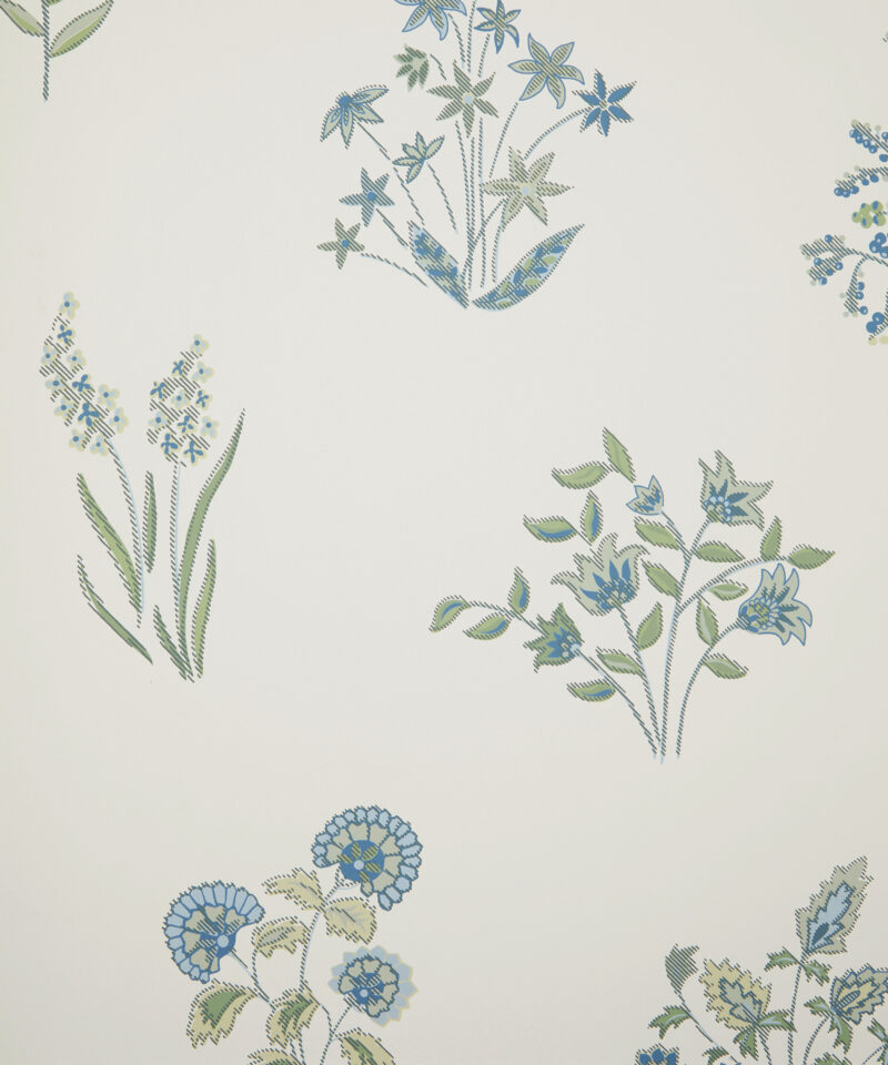 Shepherdly Bouquet Wallpaper in Lapis