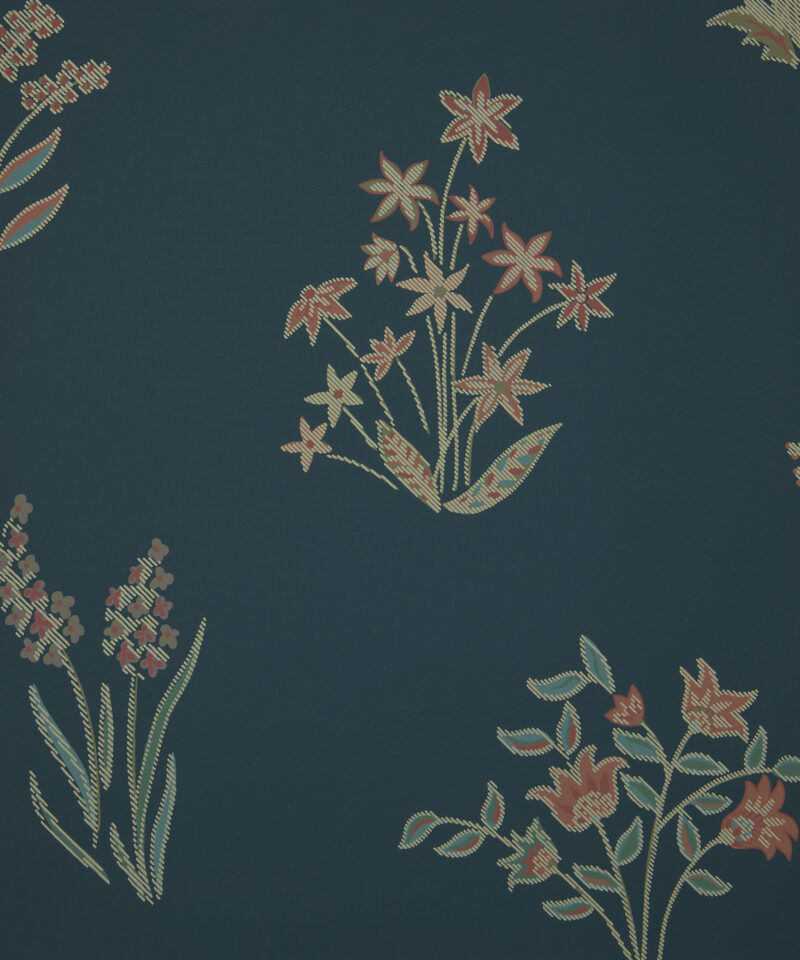 Shepherdly Bouquet Wallpaper in Scarab
