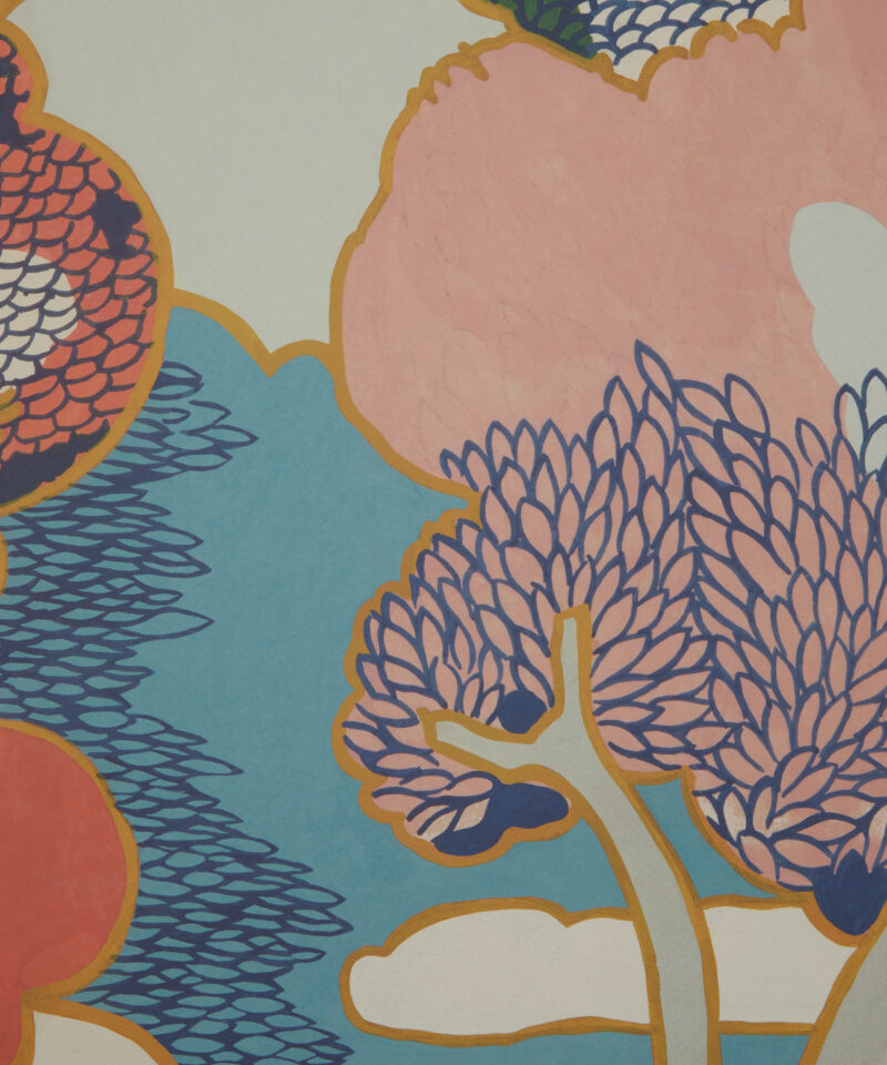 Prospect Mural Wallpaper in Lacquer Moss