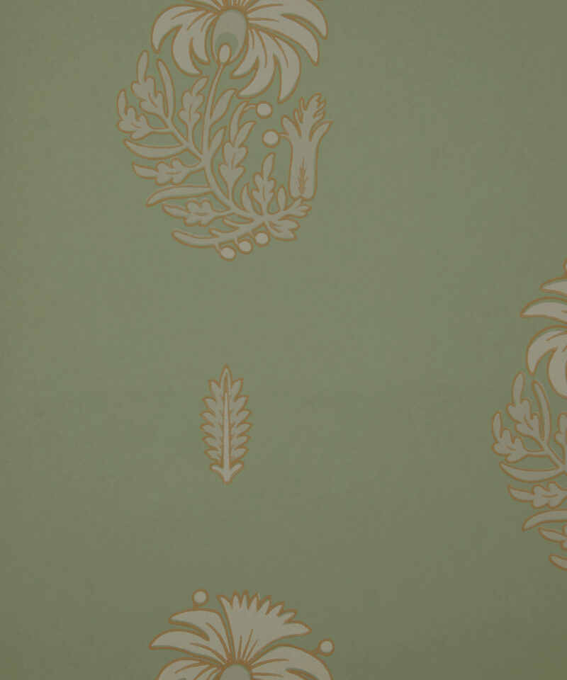 Palm Parade Wallpaper in Lichen