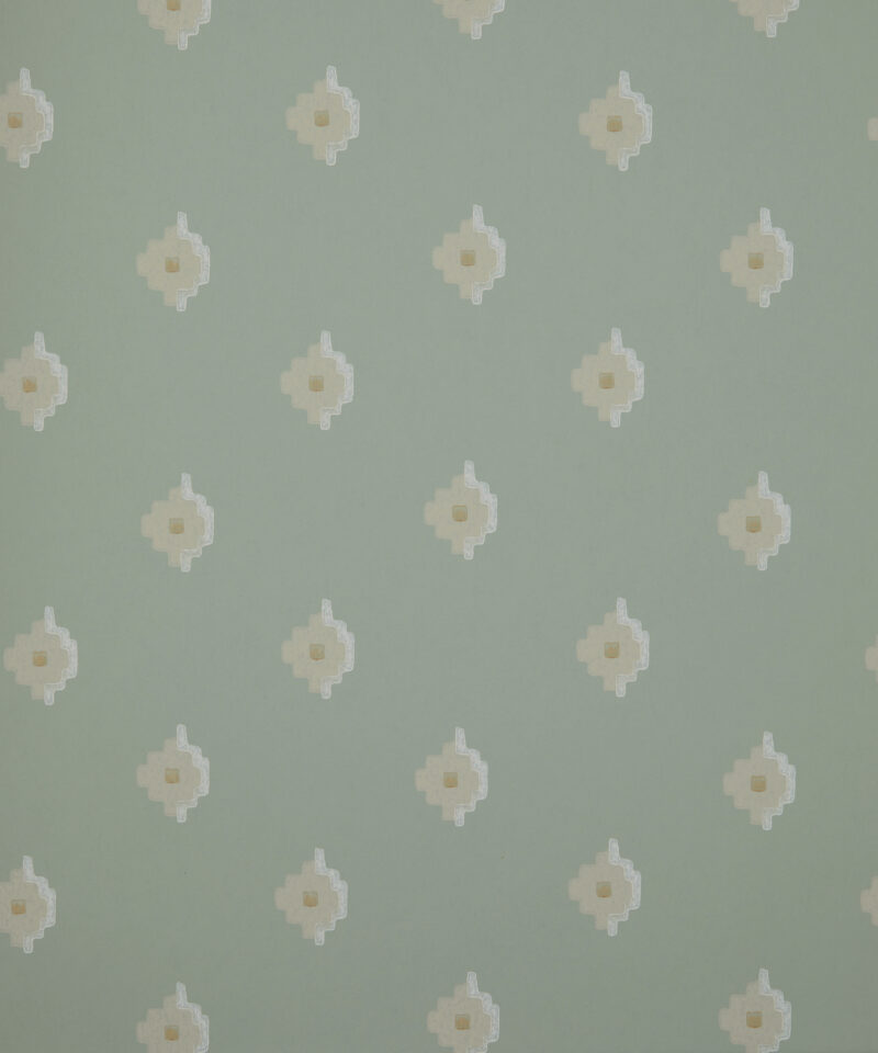 Adamas Tile Wallpaper in Robin's Egg