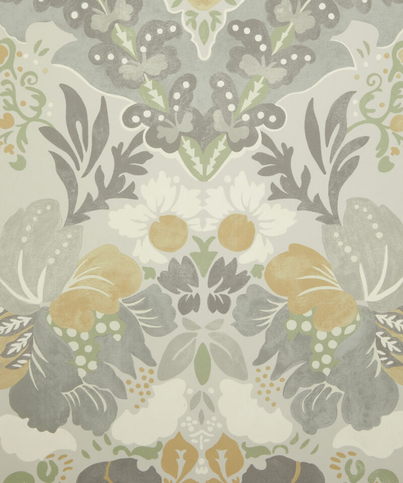 Glastonbury Stripe Wallpaper in Flax