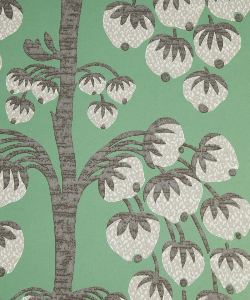 Berry Tree Wallpaper in Jade