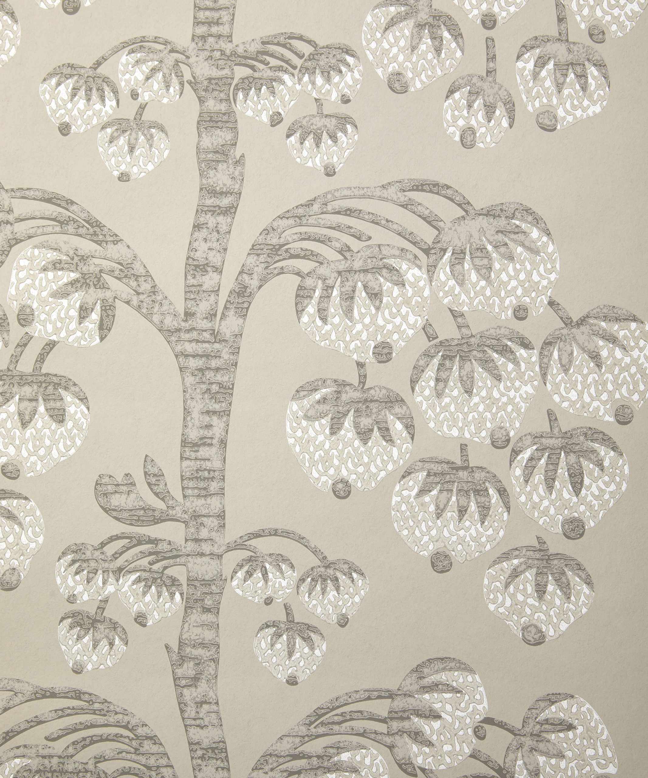 Berry Tree Wallpaper in Pewter