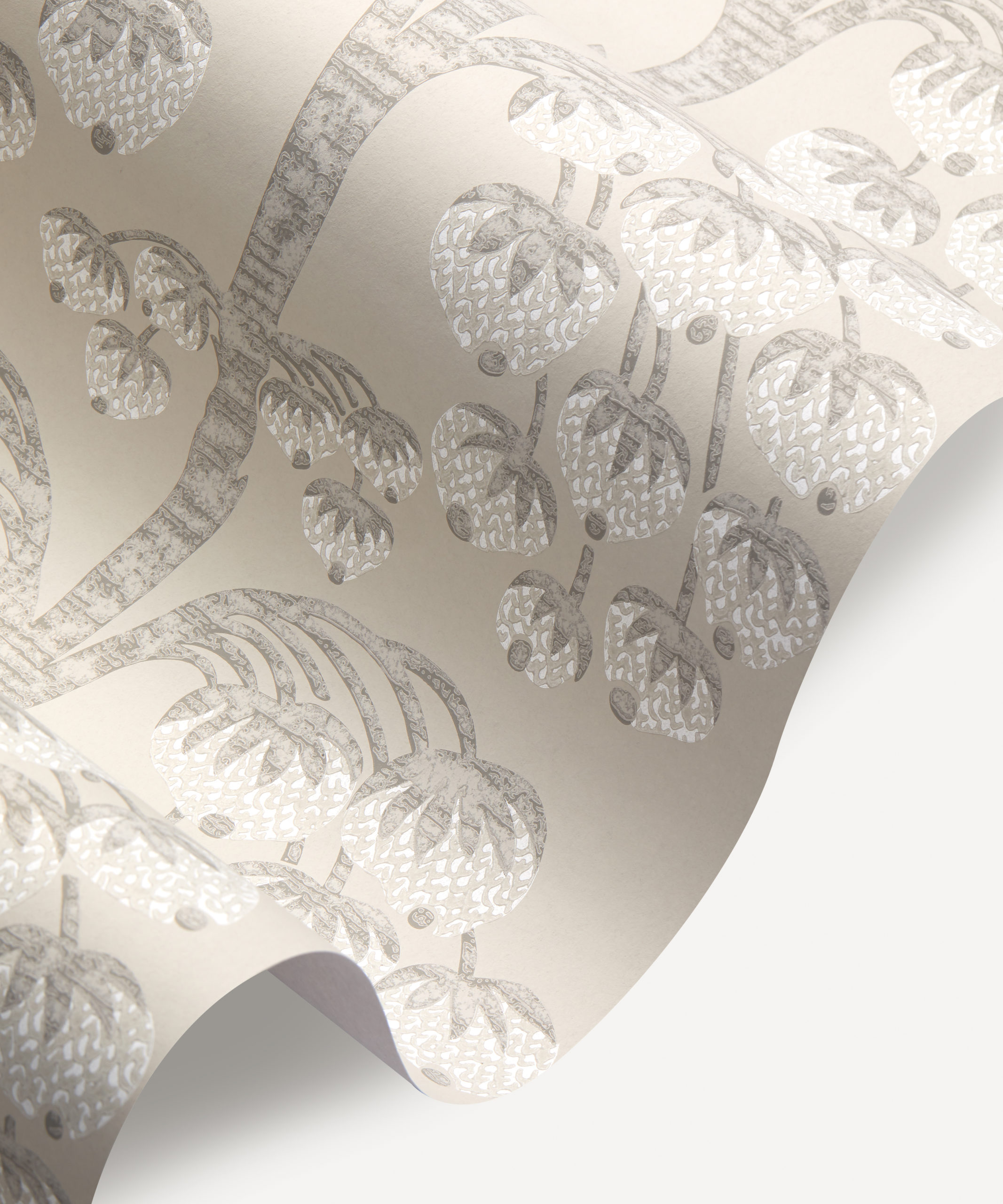 Berry Tree Wallpaper in Pewter - Image 2