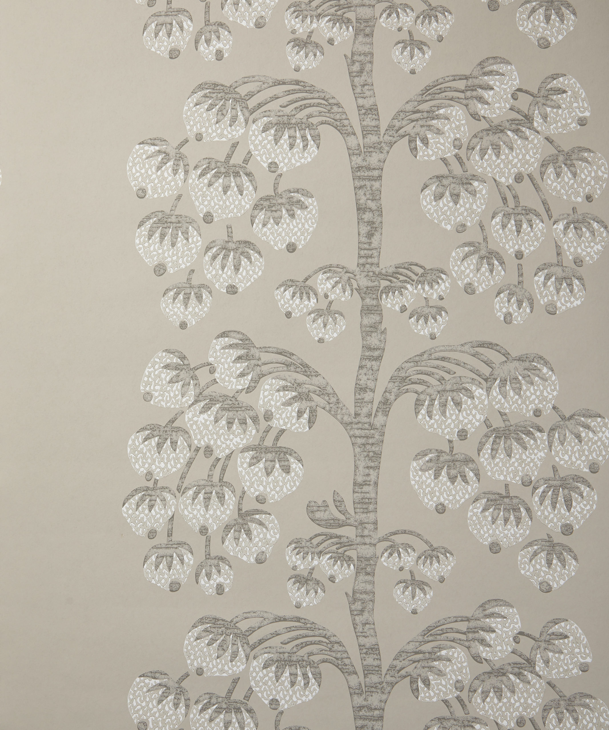Berry Tree Wallpaper in Pewter - Image 4