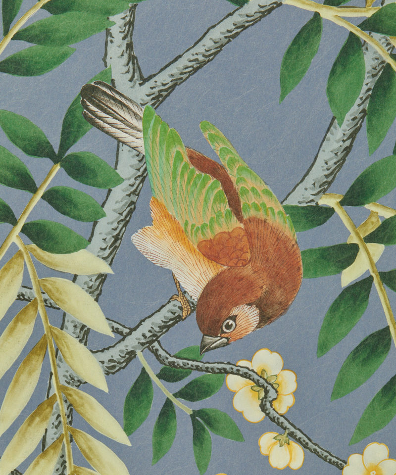 Silk Tree Wallpaper in Flax Flower