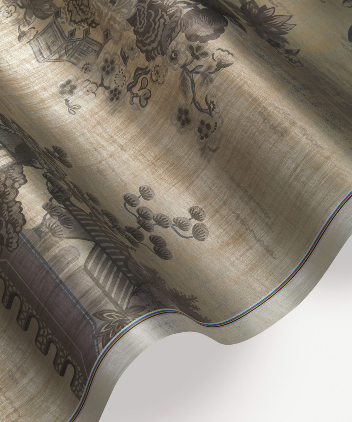 Floating Palace Wallpaper in Pewter - Image 2