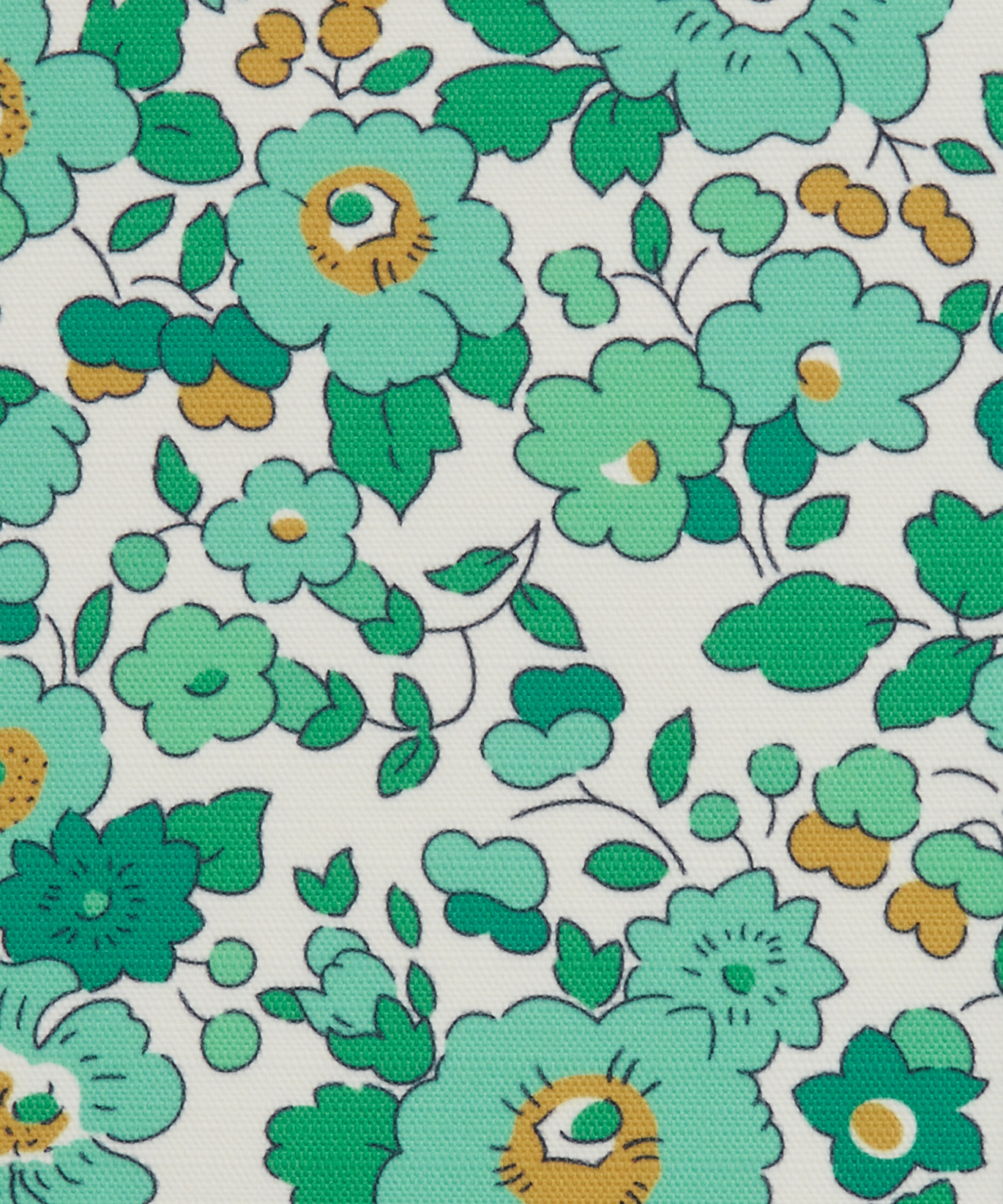 Betsy Flora Easton in Jade - Outdoor | Liberty Fabrics