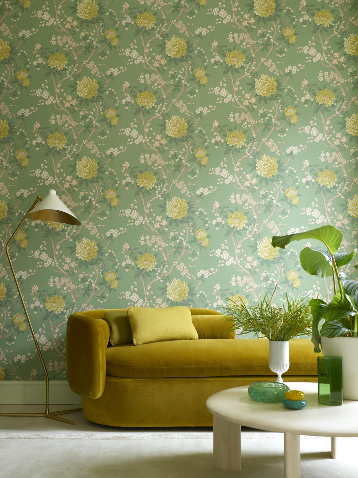 Porcelain Trail Wallpaper in Jade - Image 3