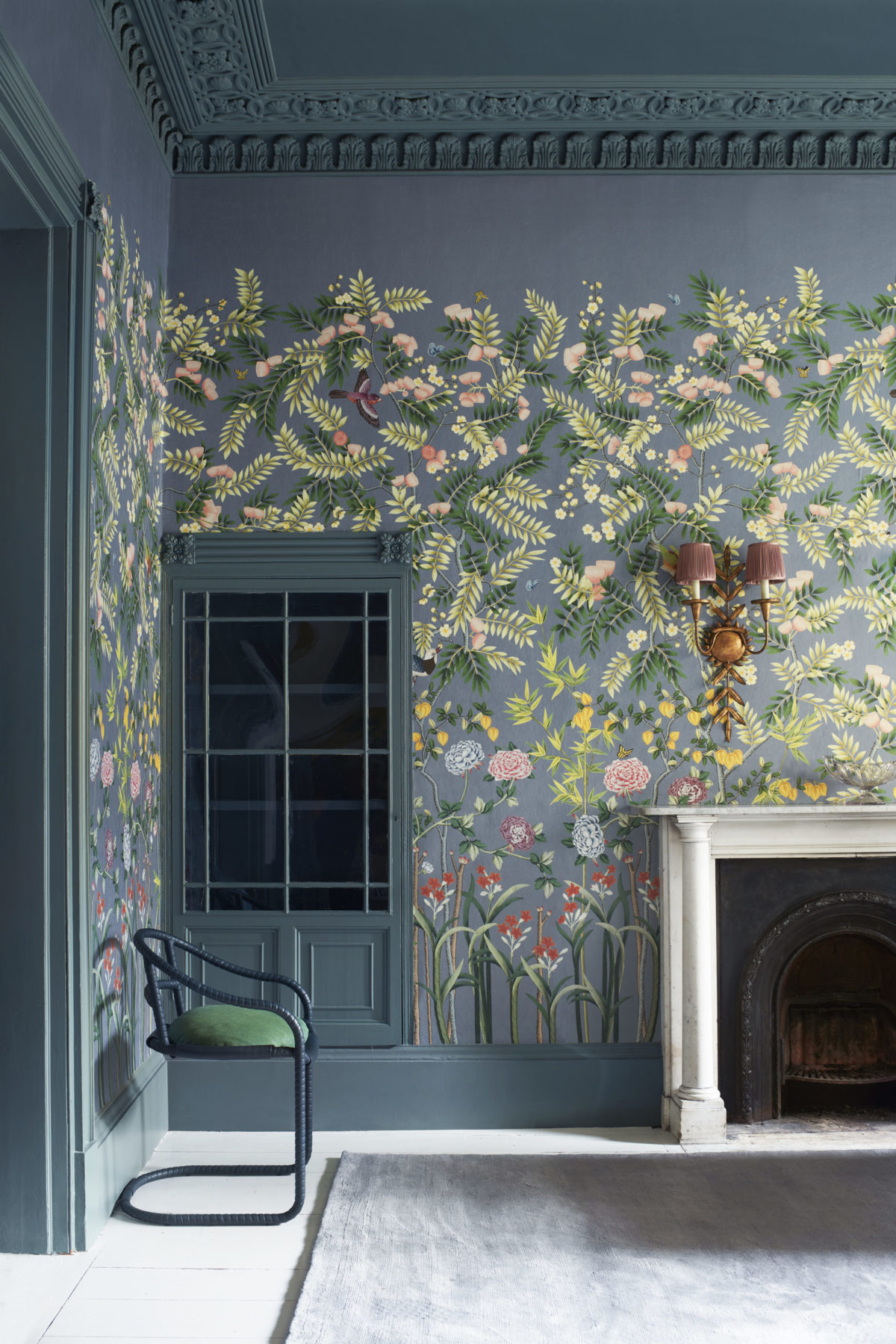 Silk Tree Wallpaper in Flax Flower - Image 3