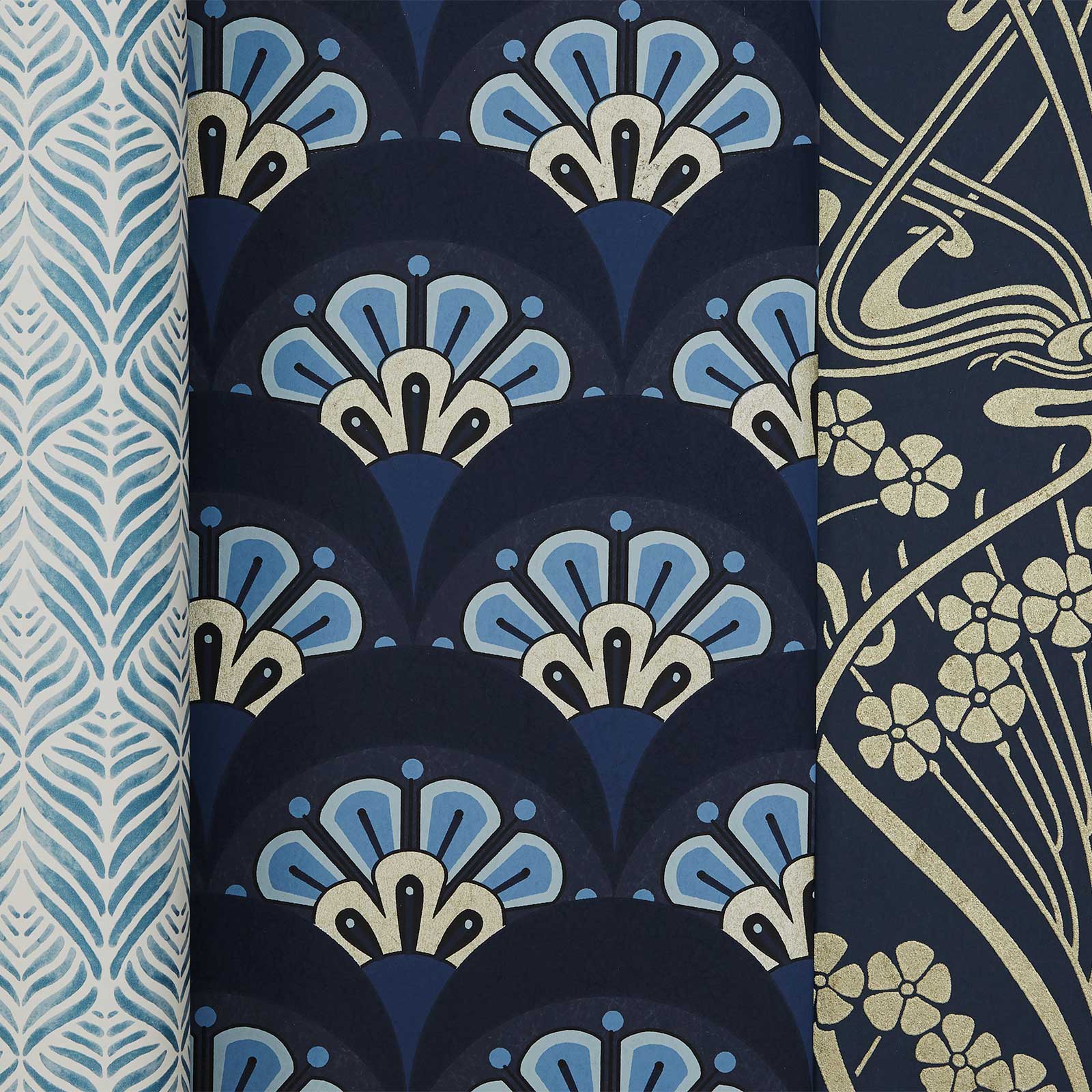 Liberty Interiors Wallpaper - Art Nouveau Lapis Lifestyle Images
