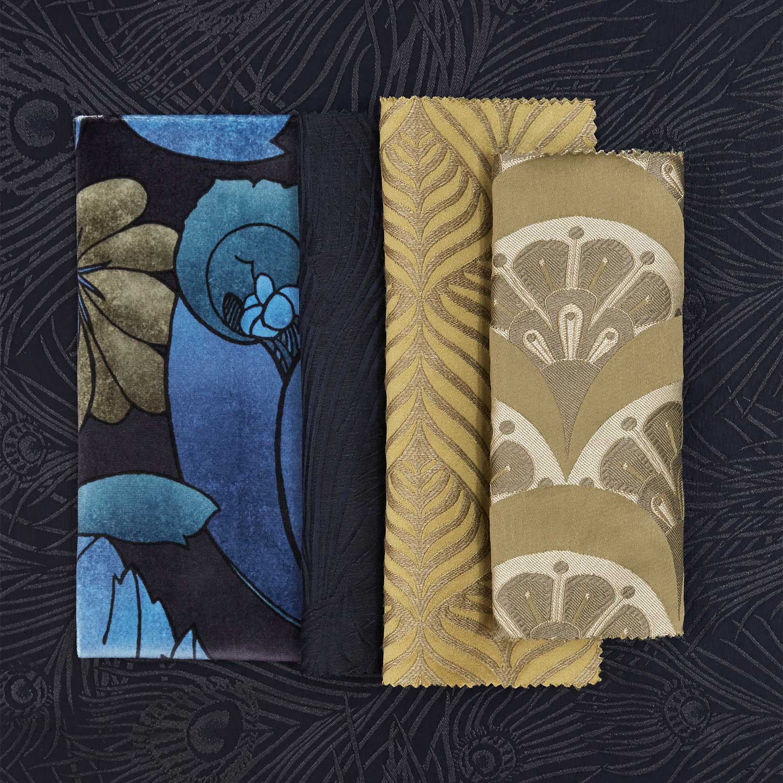 Liberty Interiors Wallpaper - Art Nouveau Lapis Lifestyle Images