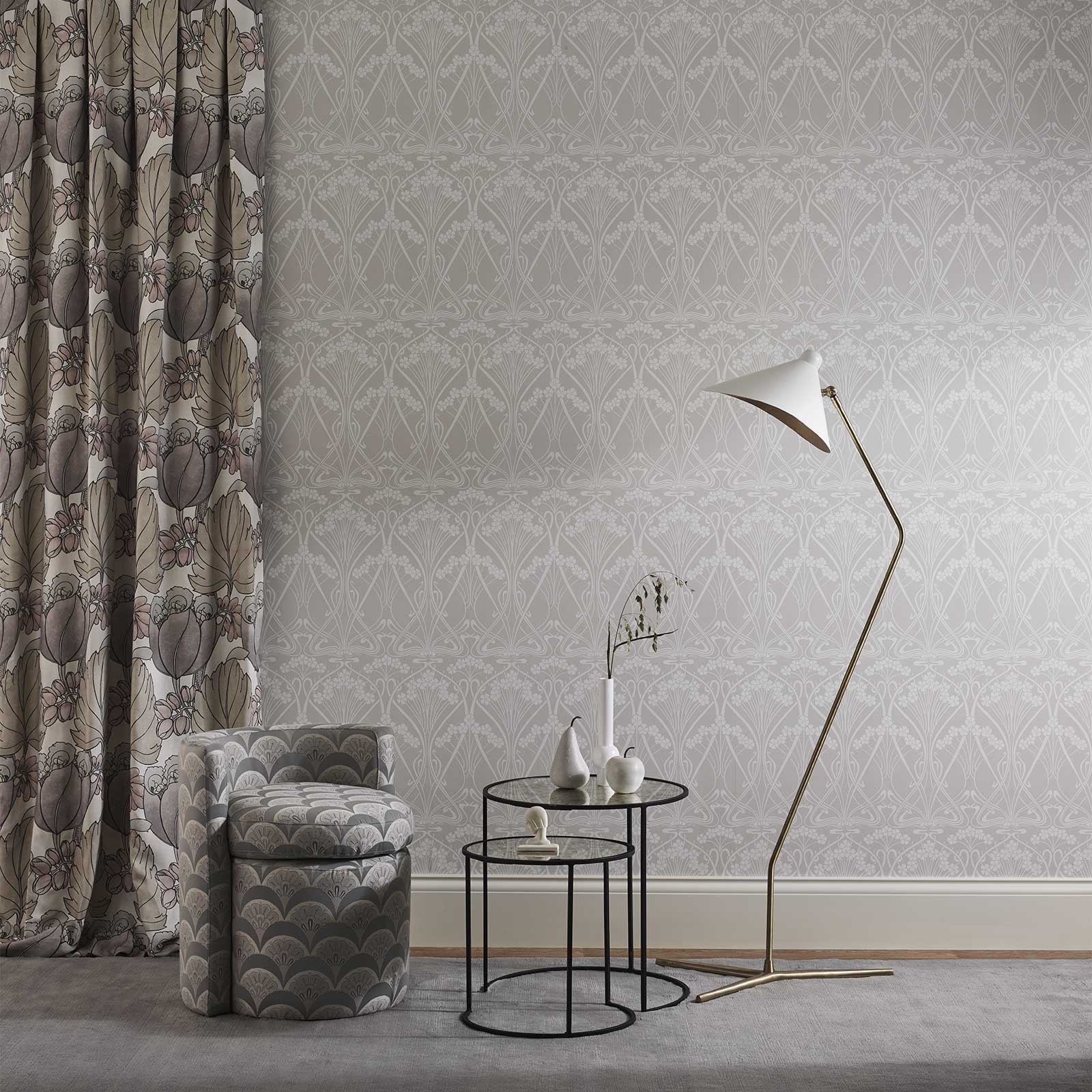 Liberty Interiors Wallpaper - Art Nouveau Pewter Lifestyle Images