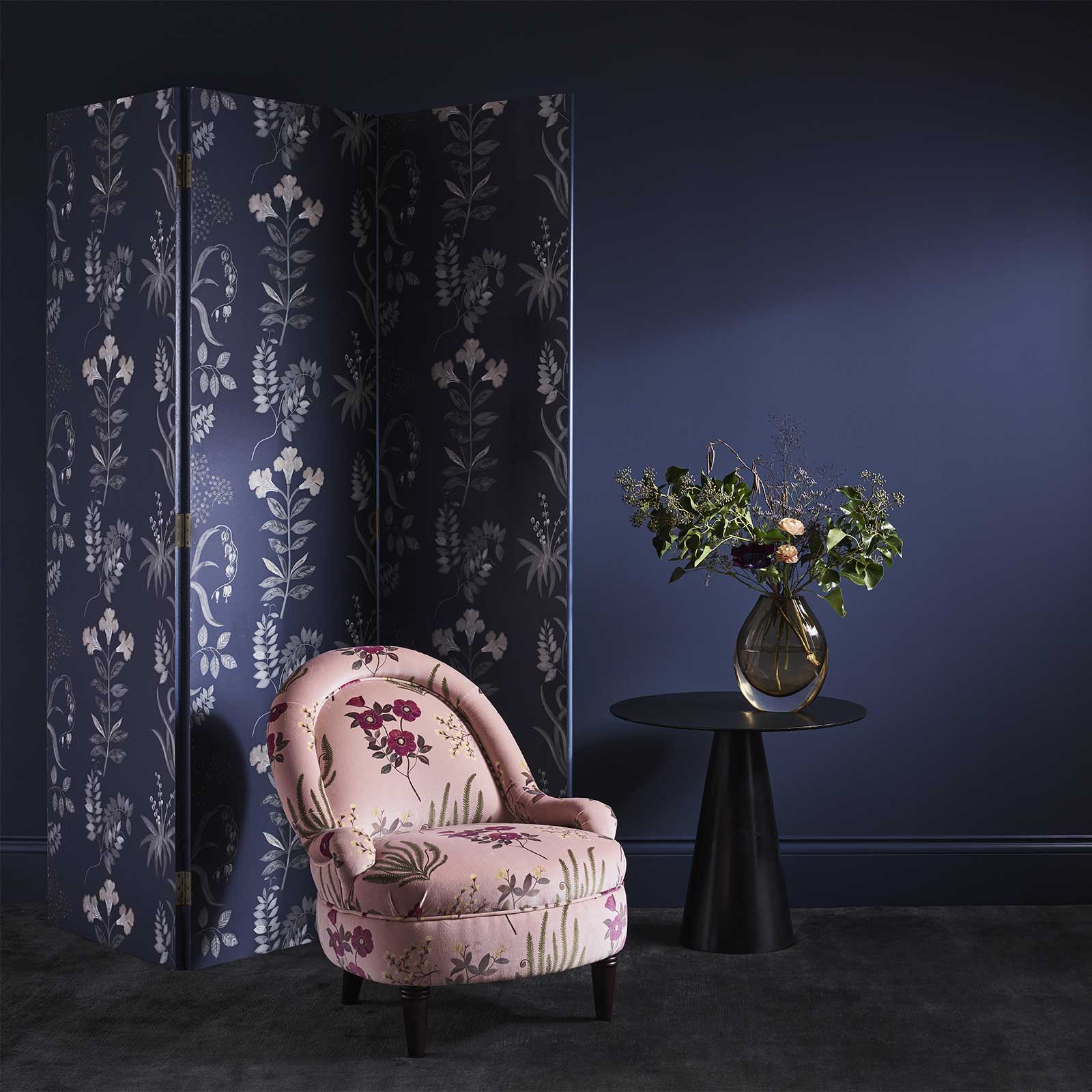 Liberty Interiors Wallpaper - Floribunda Pewter Blue Collection Lifestyle Images