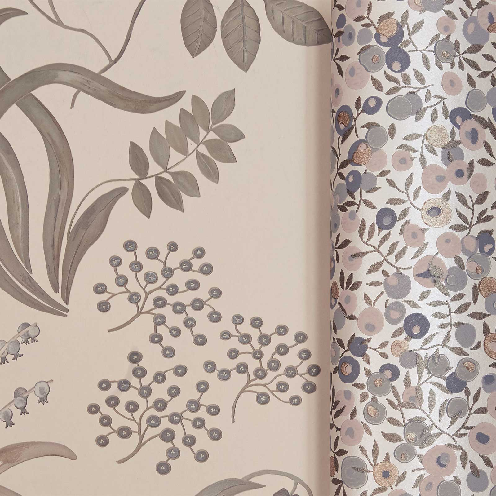 Liberty Interiors Wallpaper - Floribunda Pewter Lifestyle Images