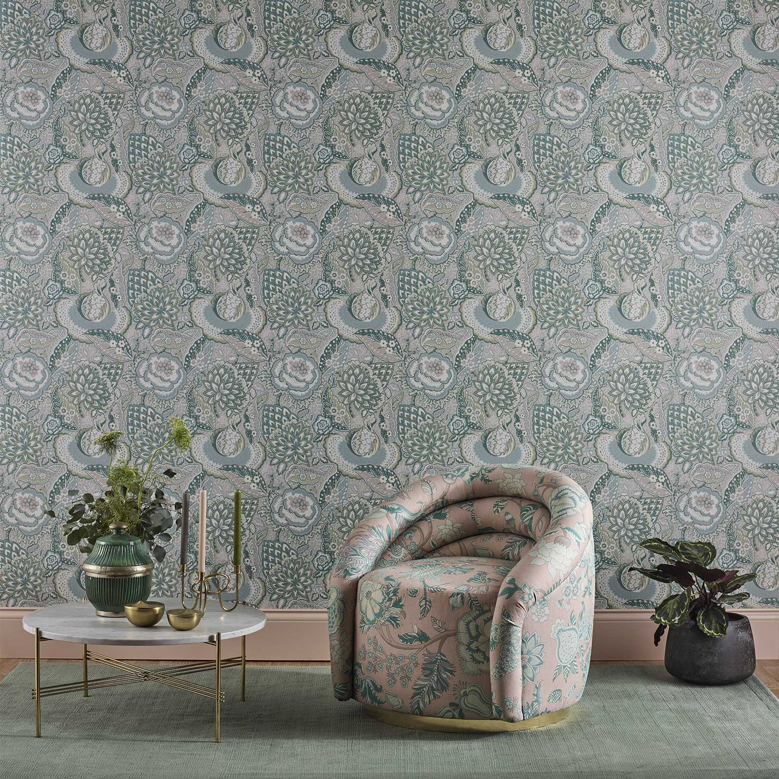 Liberty Interiors Wallpaper - Tree of Life Jade Collection Lifestyle Images