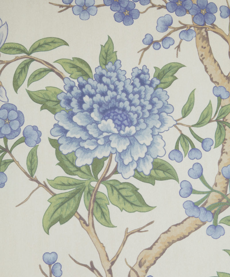 Porcelain Trail Wallpaper in Lapis